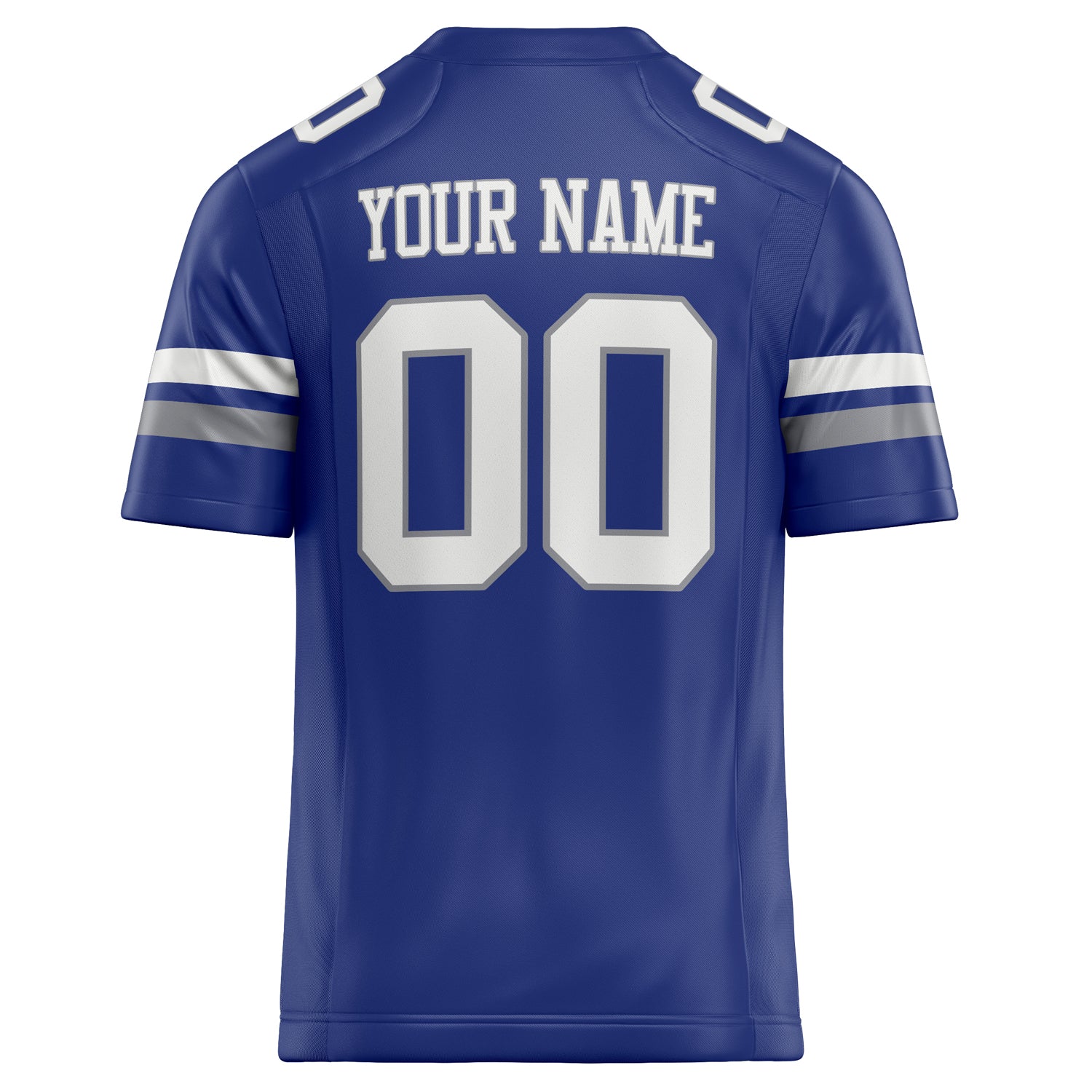 Personalized Royal & White Solid Colour Football Jersey