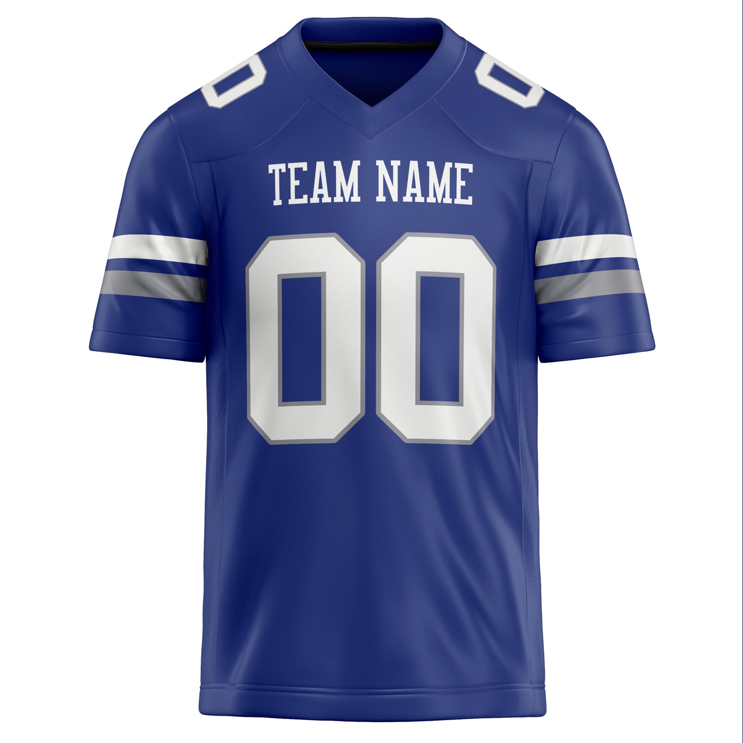Personalized Royal & White Solid Colour Football Jersey