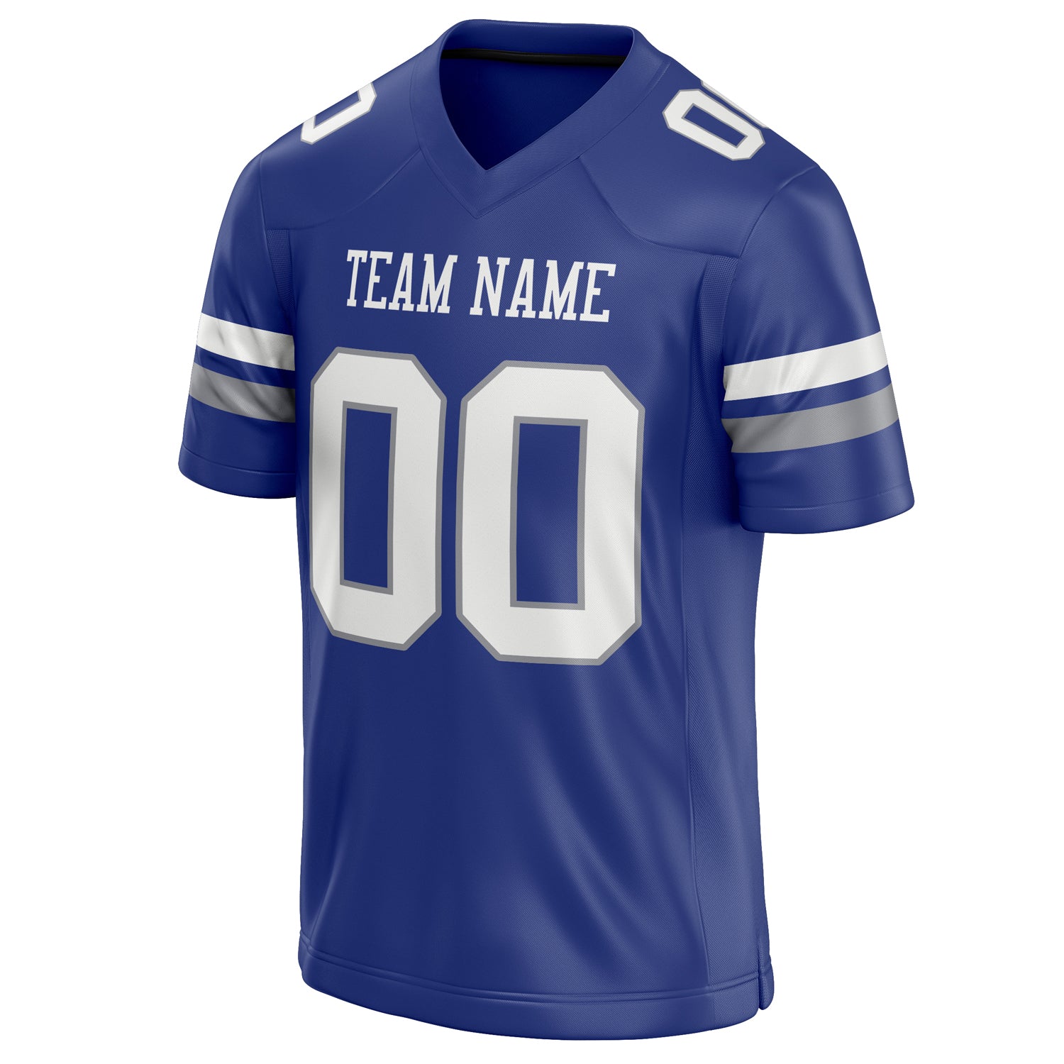 Personalized Royal & White Solid Colour Football Jersey