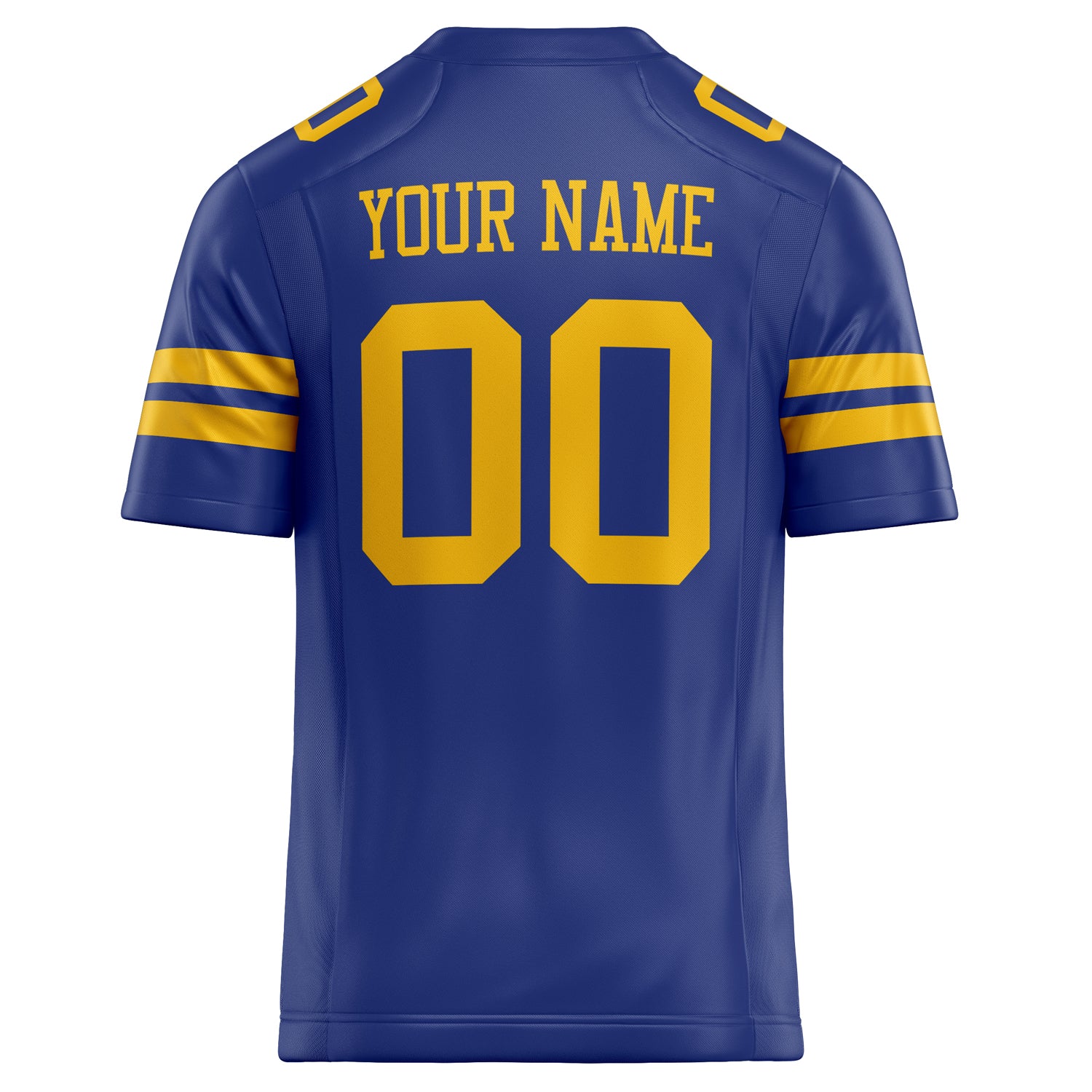 Personalized Royal & Gold Solid Colour Football Jersey