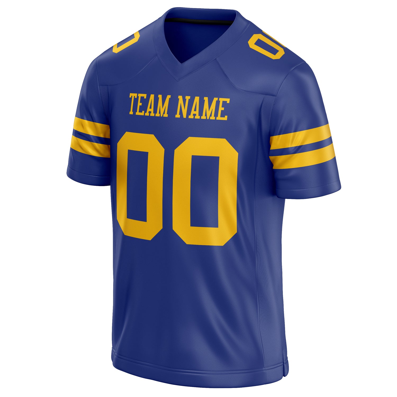Personalized Royal & Gold Solid Colour Football Jersey