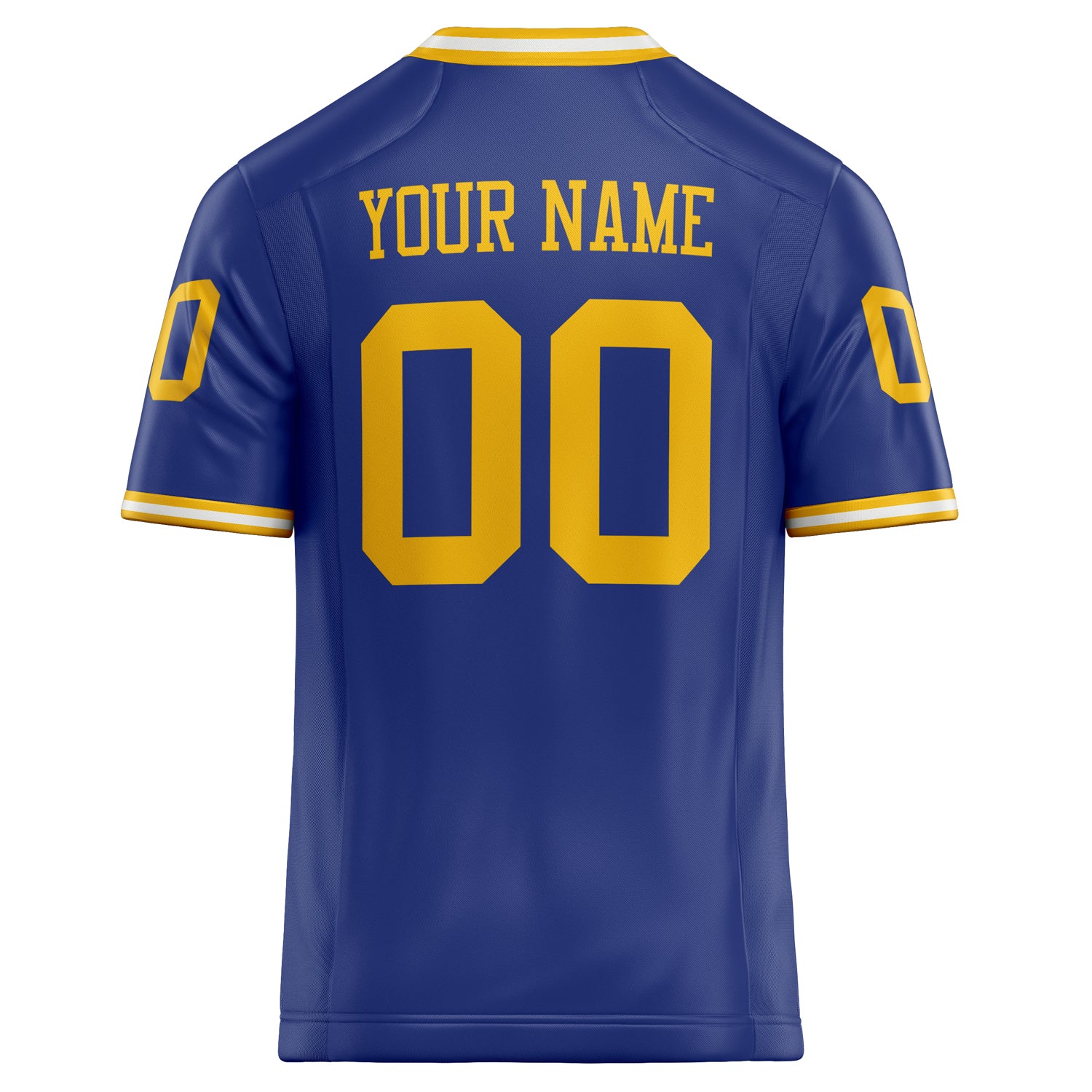 Personalized Royal & Gold Solid Colour Football Jersey