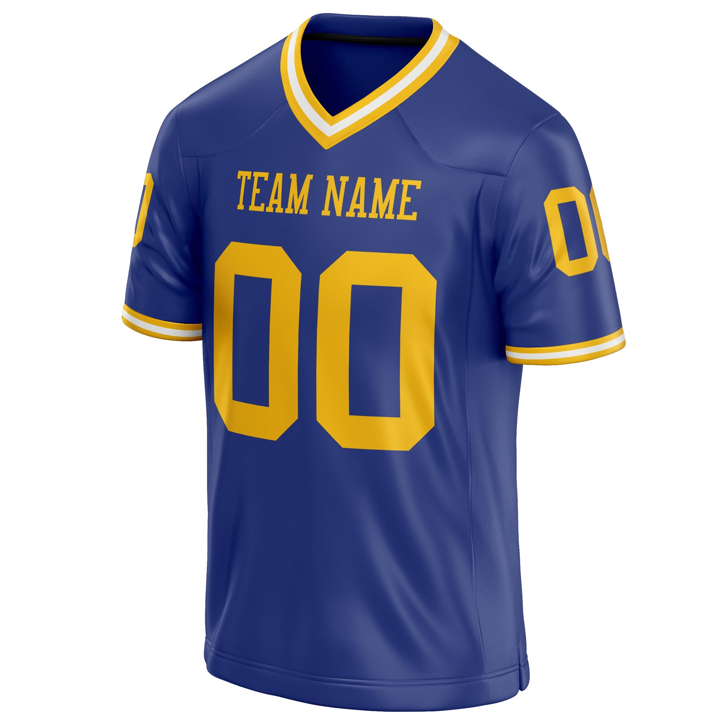 Personalized Royal & Gold Solid Colour Football Jersey