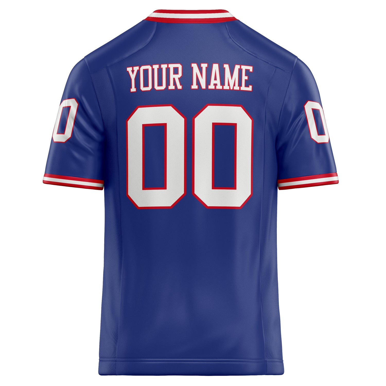 Personalized Royal & White Solid Colour Football Jersey