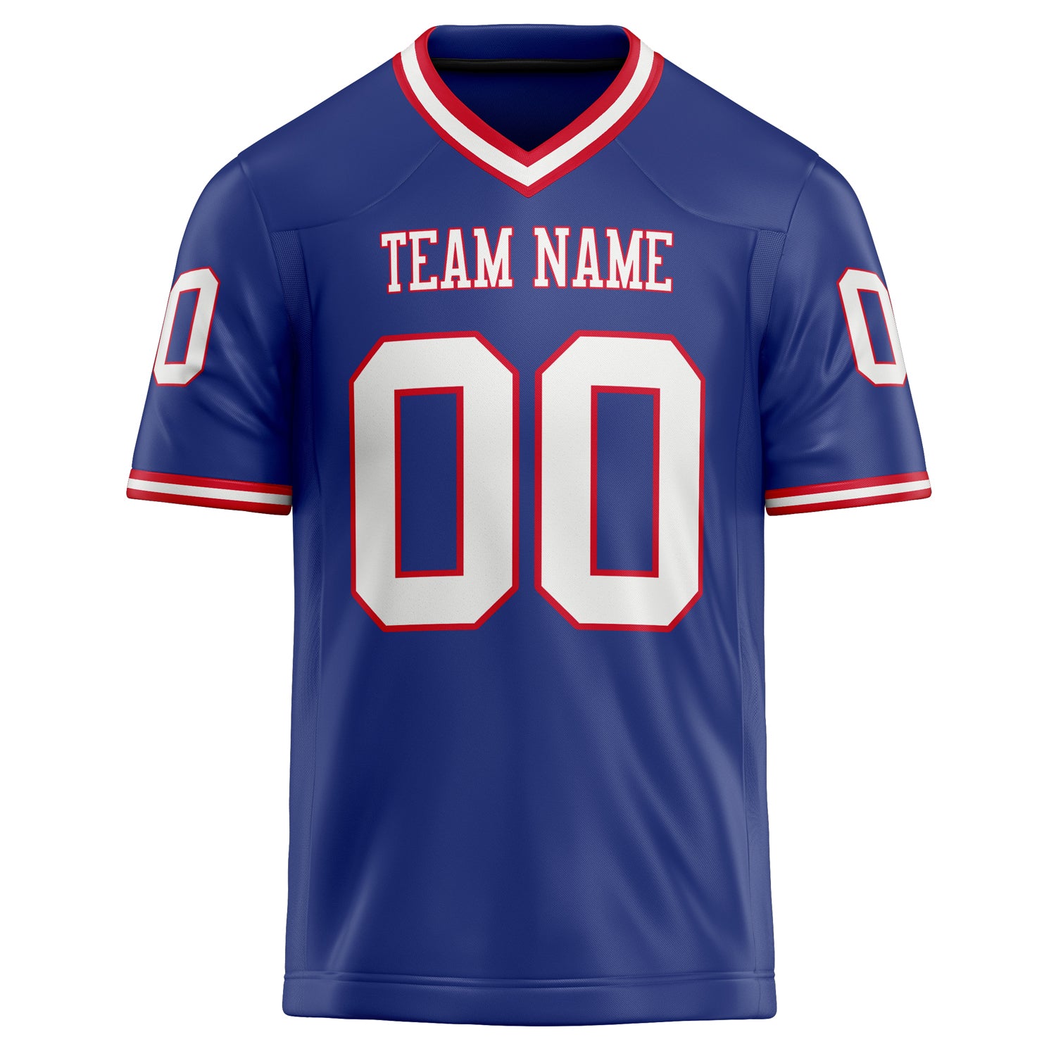 Personalized Royal & White Solid Colour Football Jersey