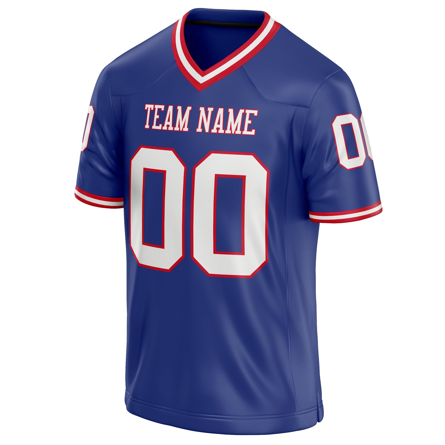Personalized Royal & White Solid Colour Football Jersey