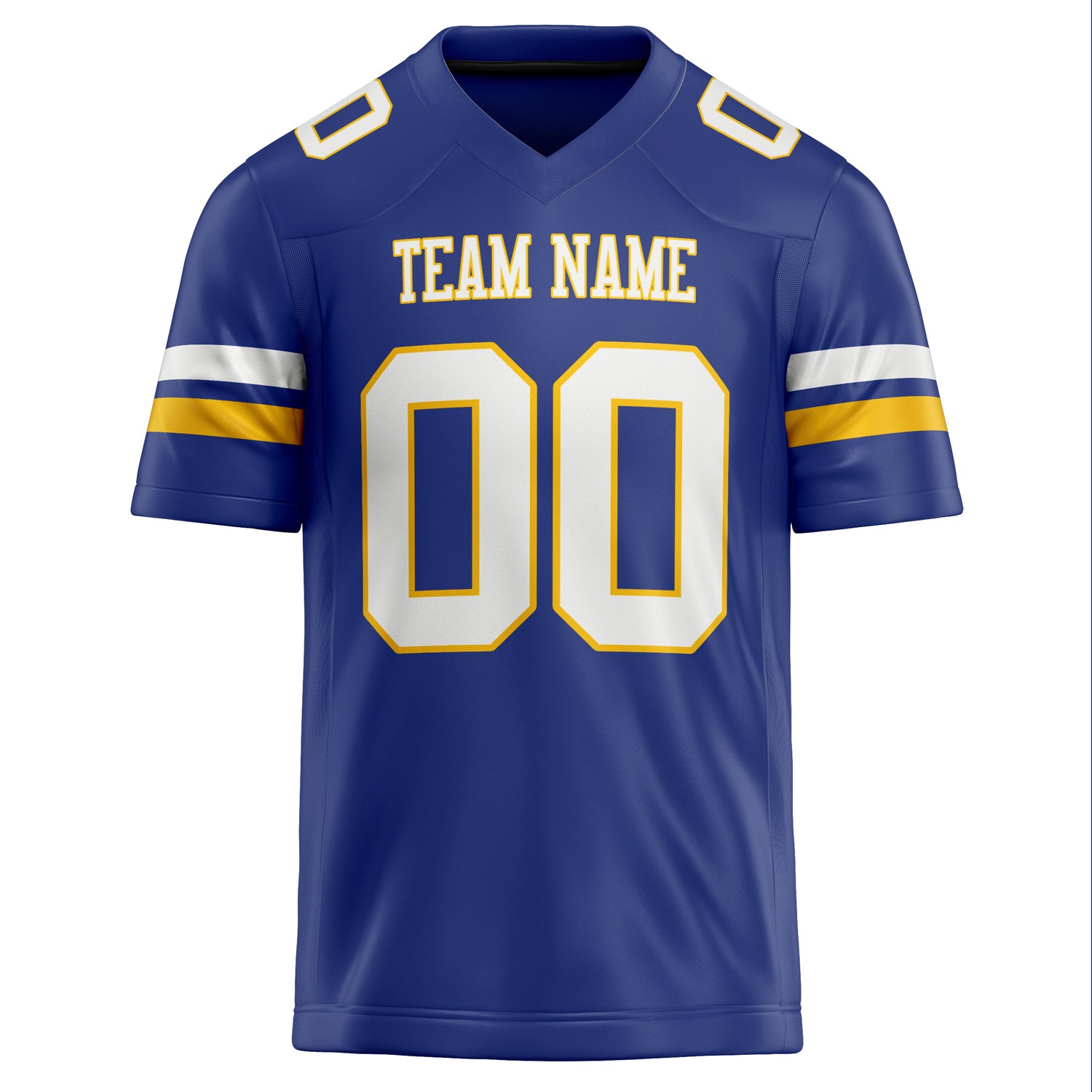 Personalized Royal & White Solid Colour Football Jersey
