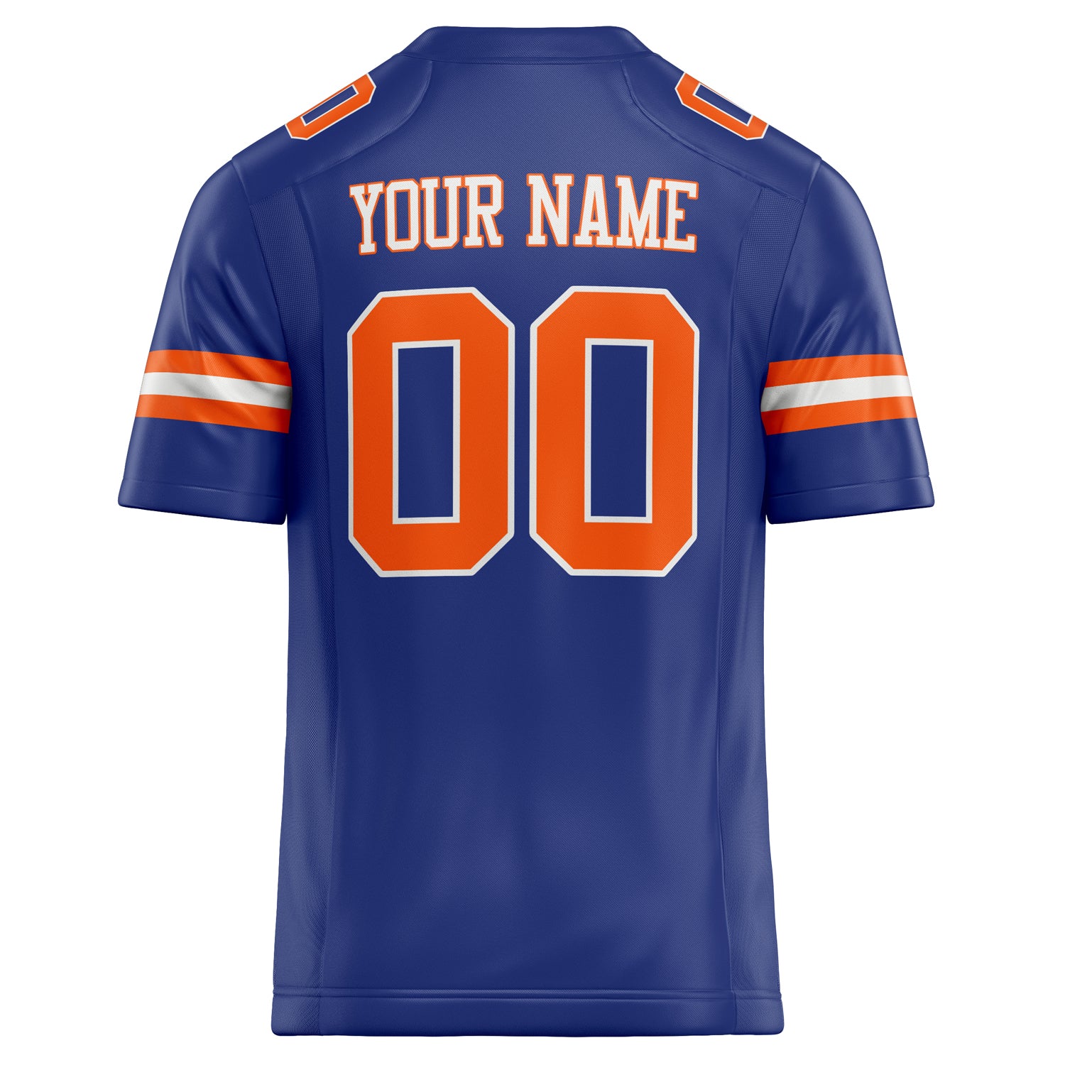 Personalized Royal & Orange Solid Colour Football Jersey