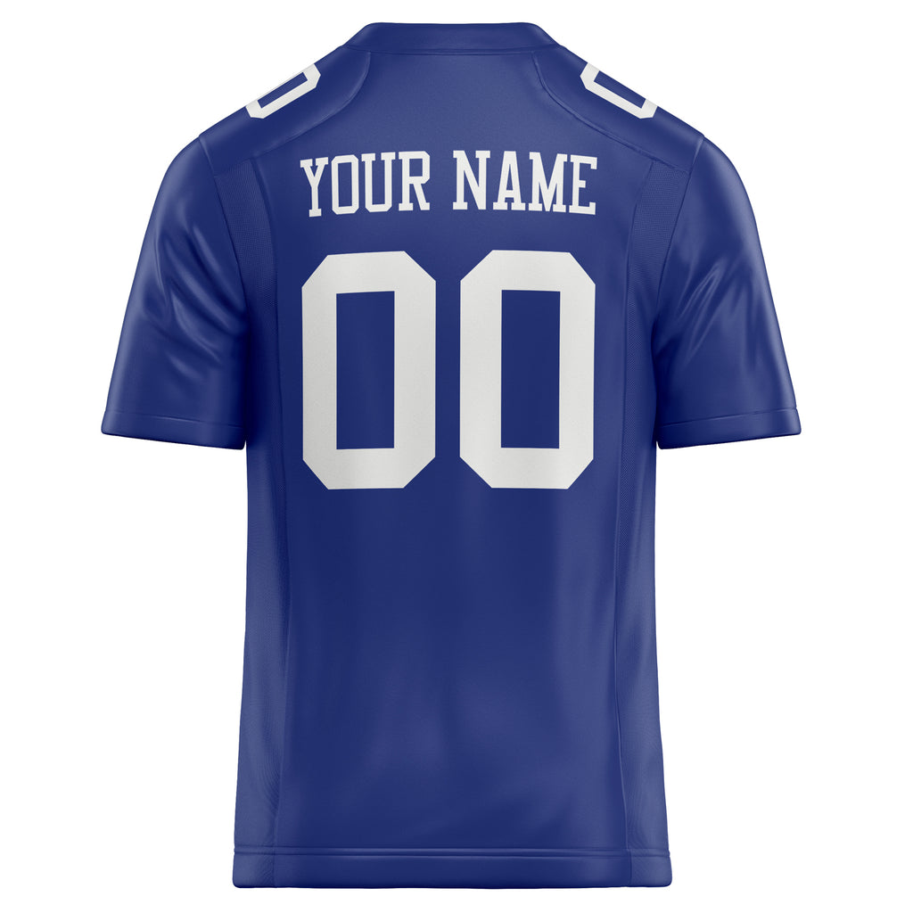 Personalized Royal & White Solid Colour Football Jersey