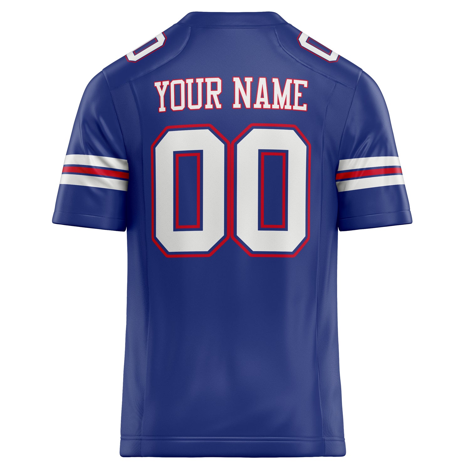 Personalized Royal & White Solid Colour Football Jersey
