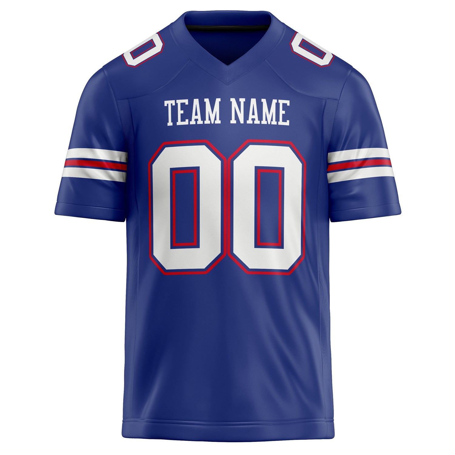 Personalized Royal & White Solid Colour Football Jersey