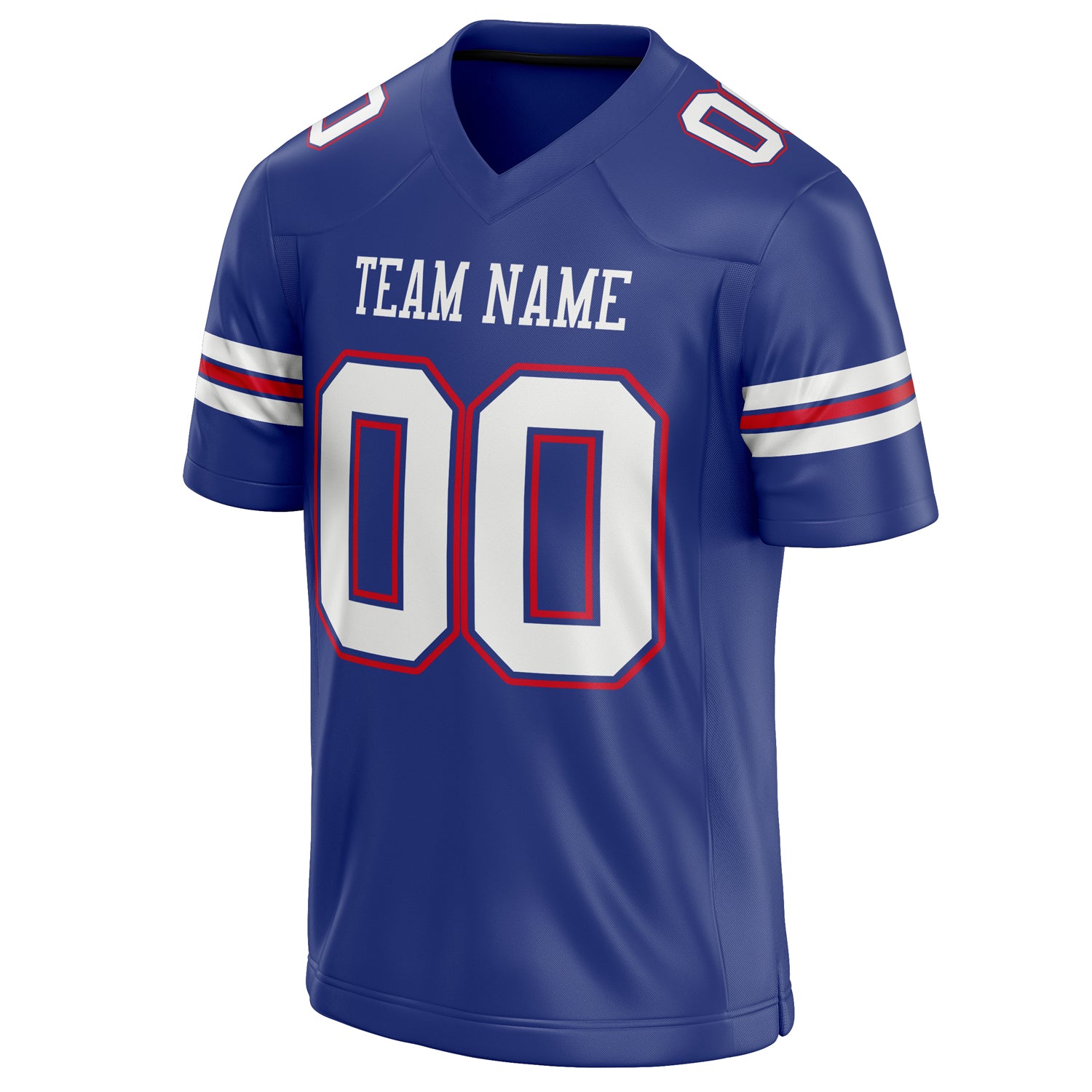 Personalized Royal & White Solid Colour Football Jersey