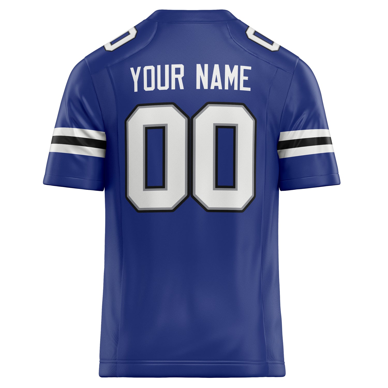Personalized Royal & White Solid Colour Football Jersey