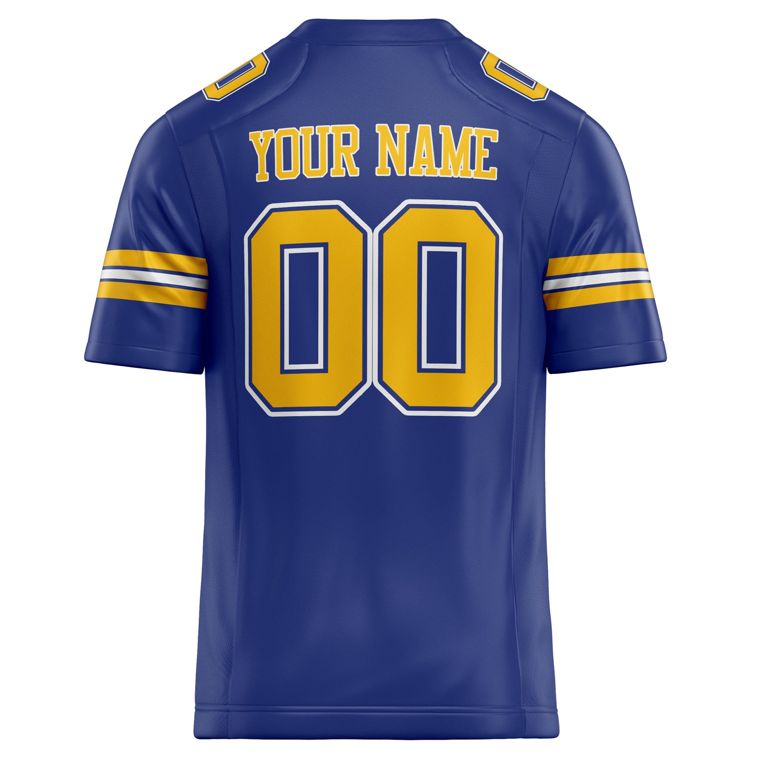 Personalized Royal & Gold Solid Colour Football Jersey