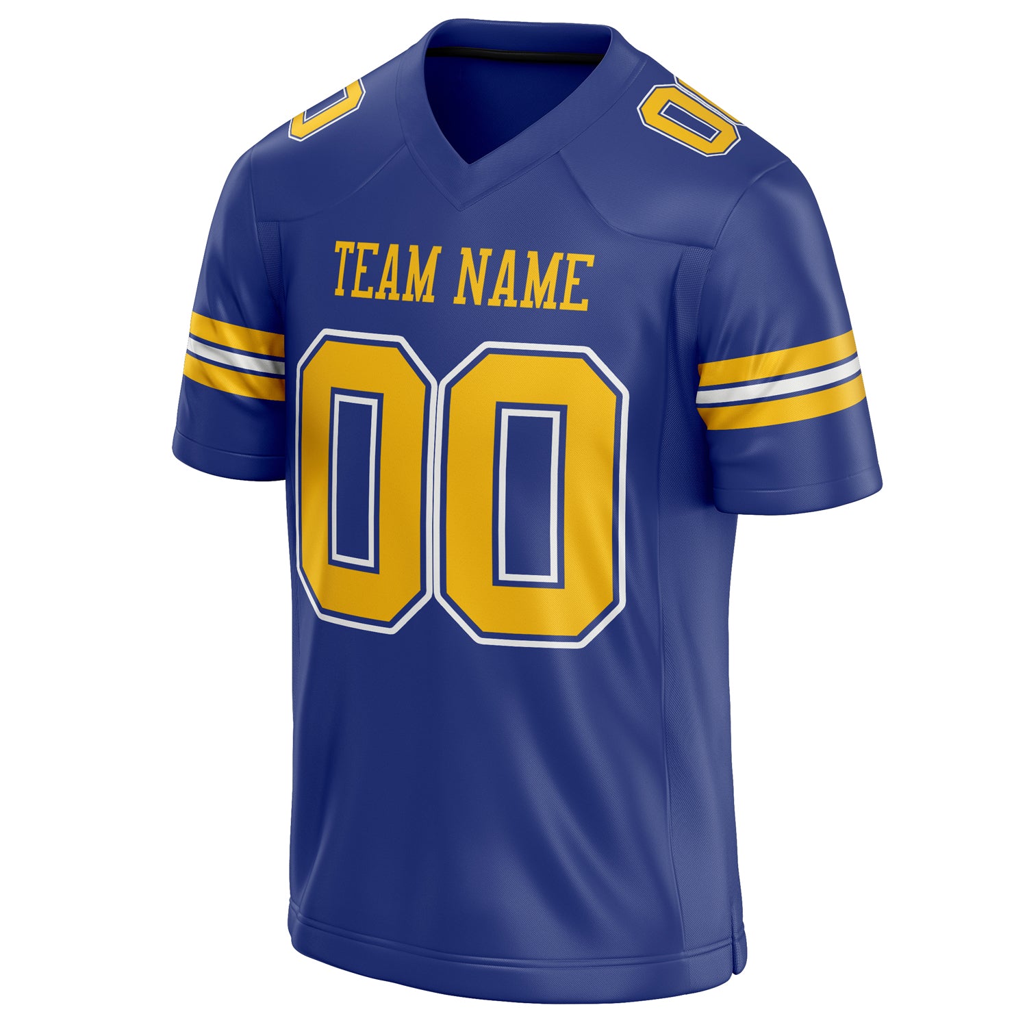 Personalized Royal & Gold Solid Colour Football Jersey