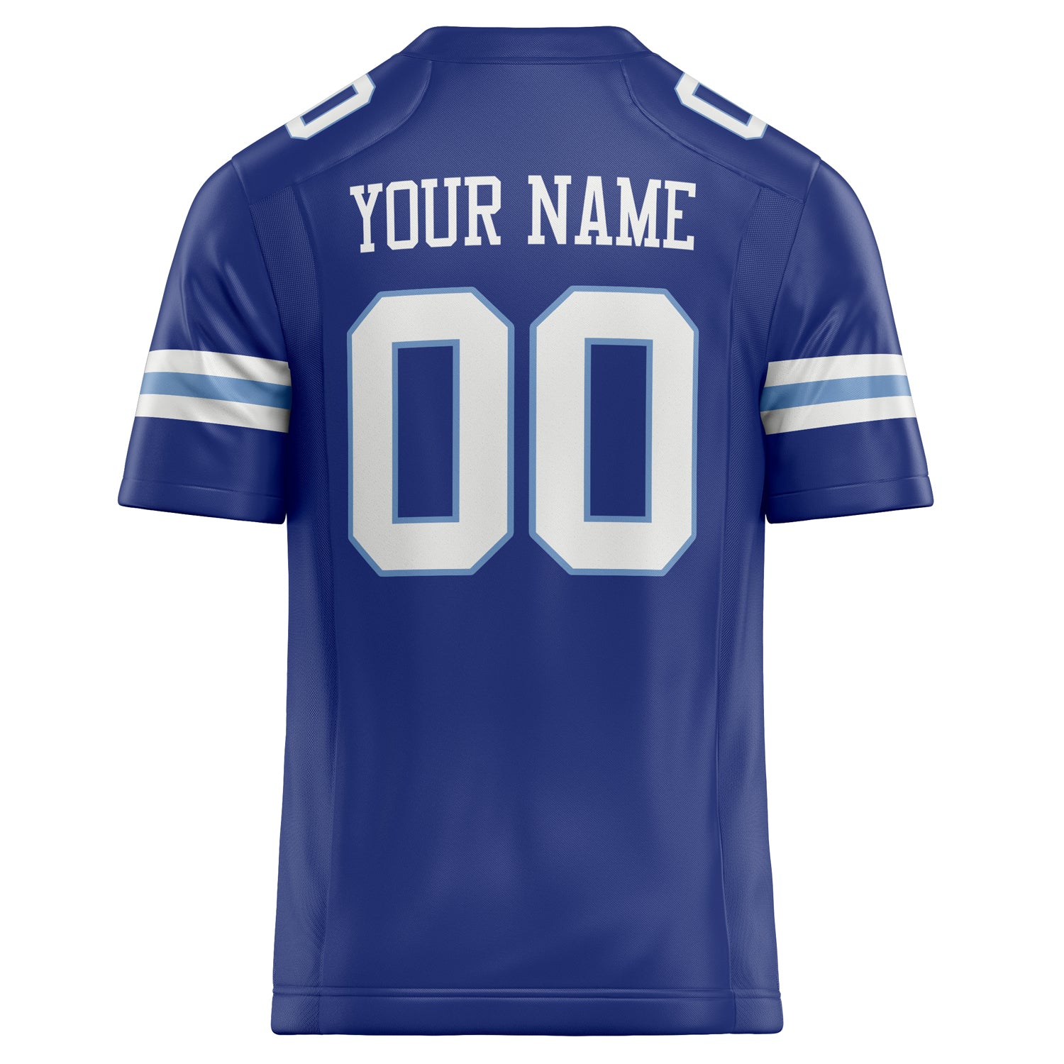 Personalized Royal & White Solid Colour Football Jersey