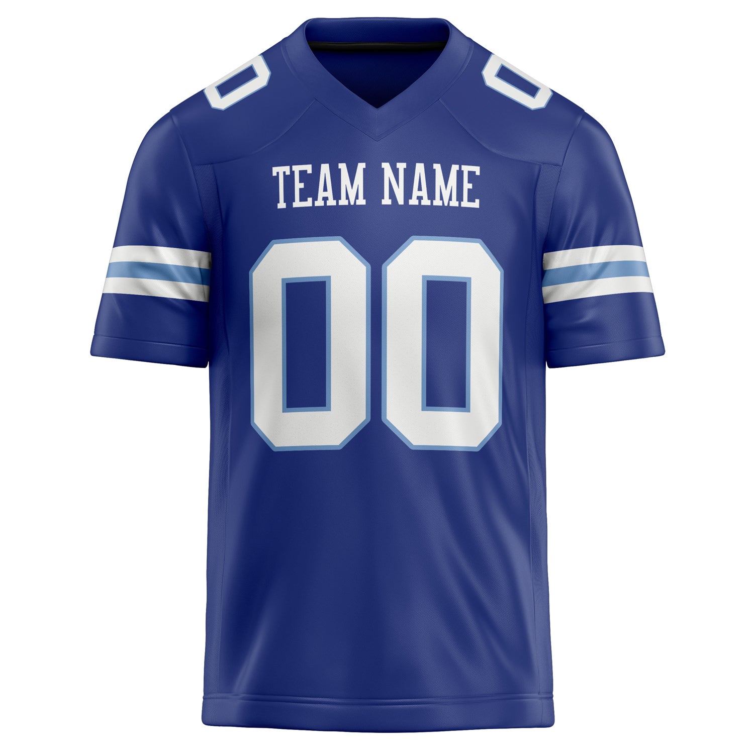 Personalized Royal & White Solid Colour Football Jersey