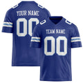 Personalized Royal White Solid Colour Football Jersey FT02240730RO495