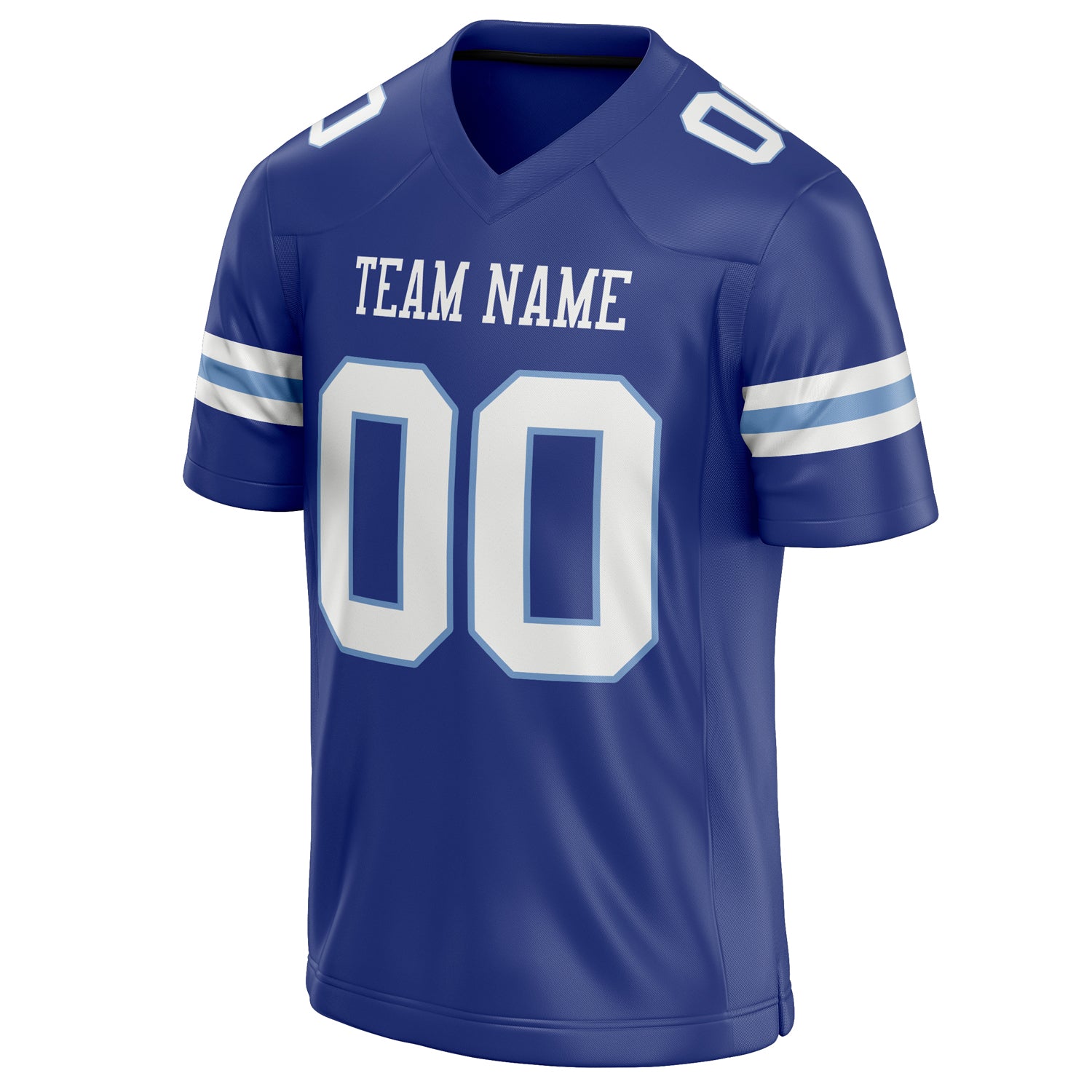 Personalized Royal & White Solid Colour Football Jersey