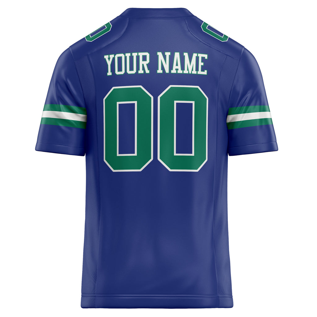 Personalized Royal & Kelly Green Solid Colour Football Jersey