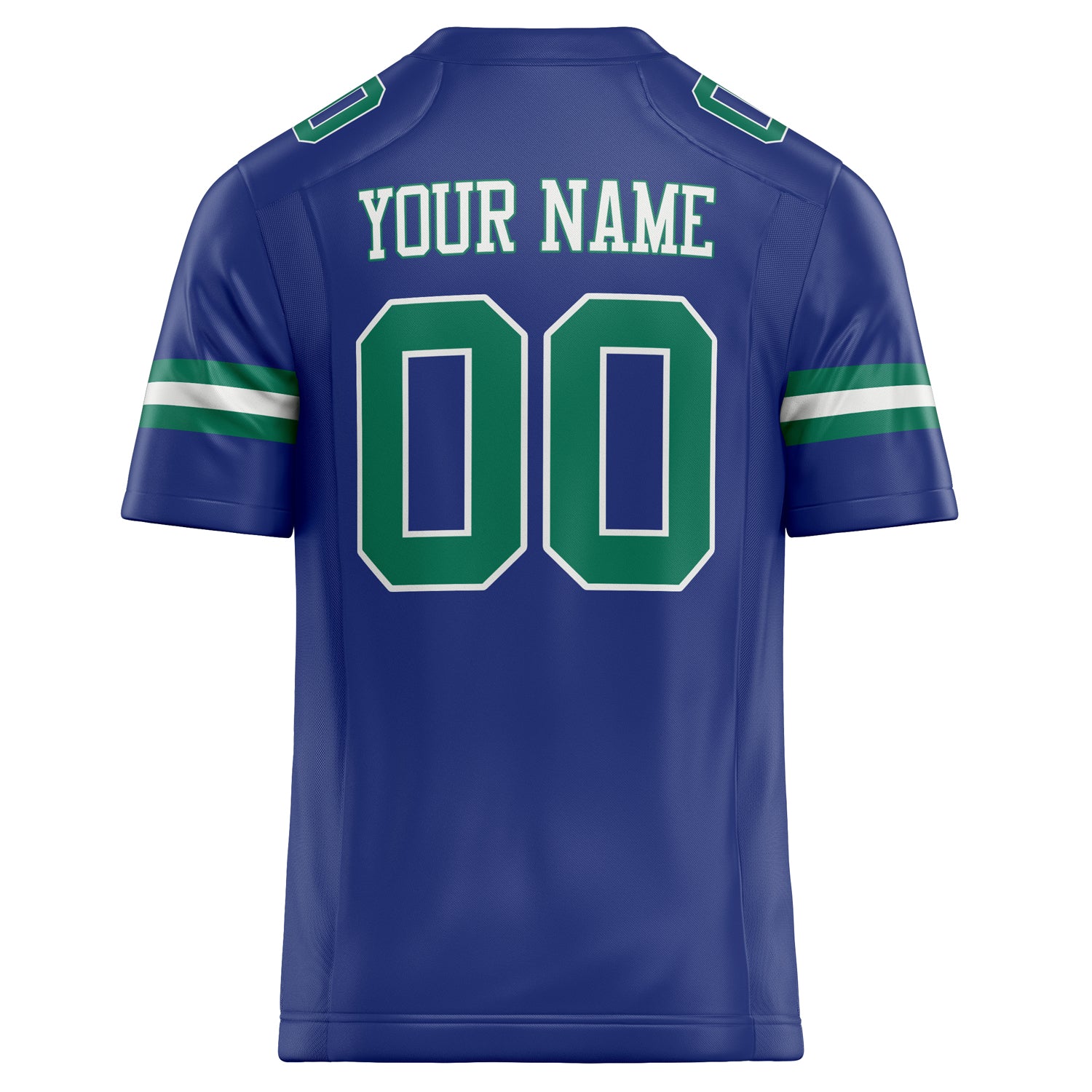 Personalized Royal & Kelly Green Solid Colour Football Jersey
