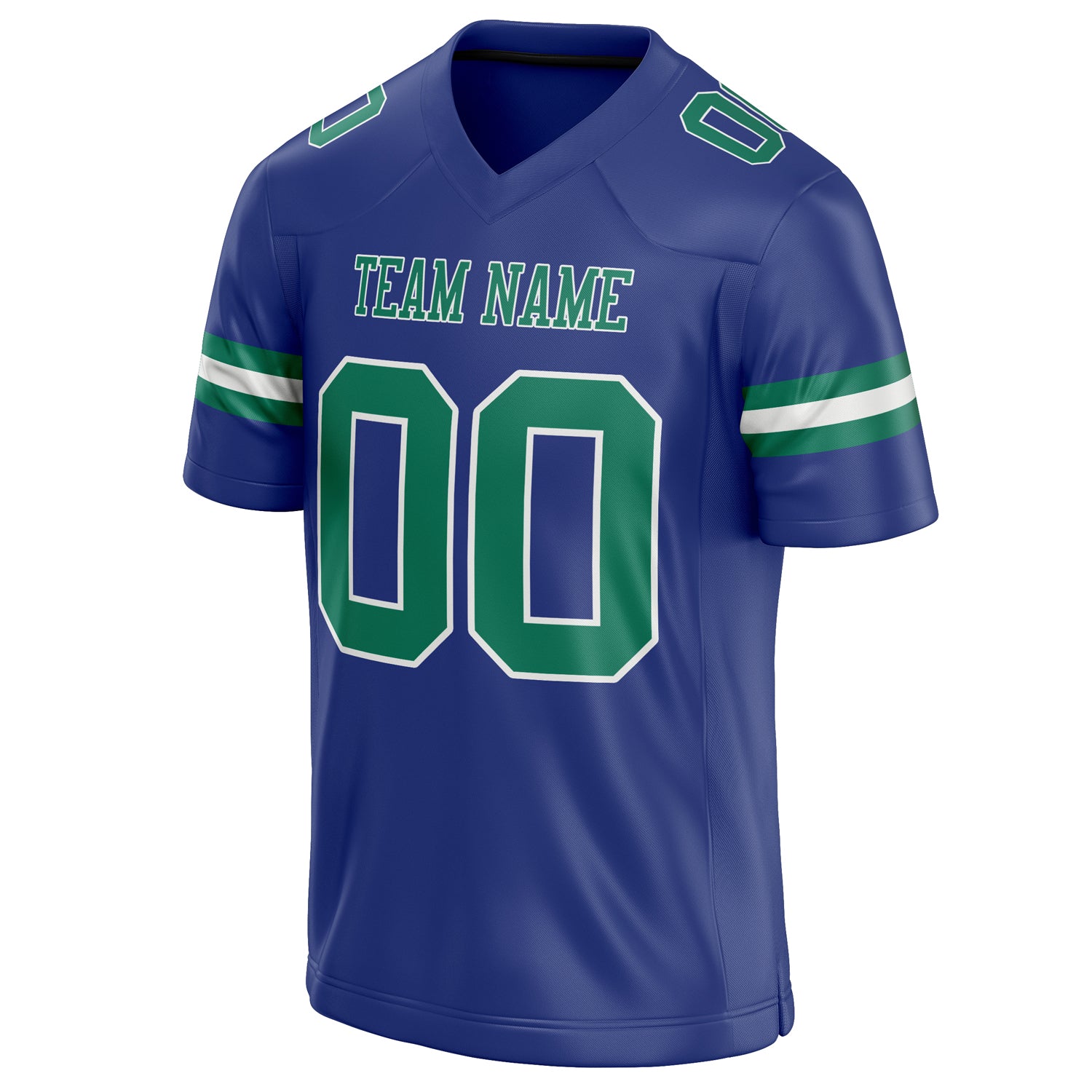 Personalized Royal & Kelly Green Solid Colour Football Jersey
