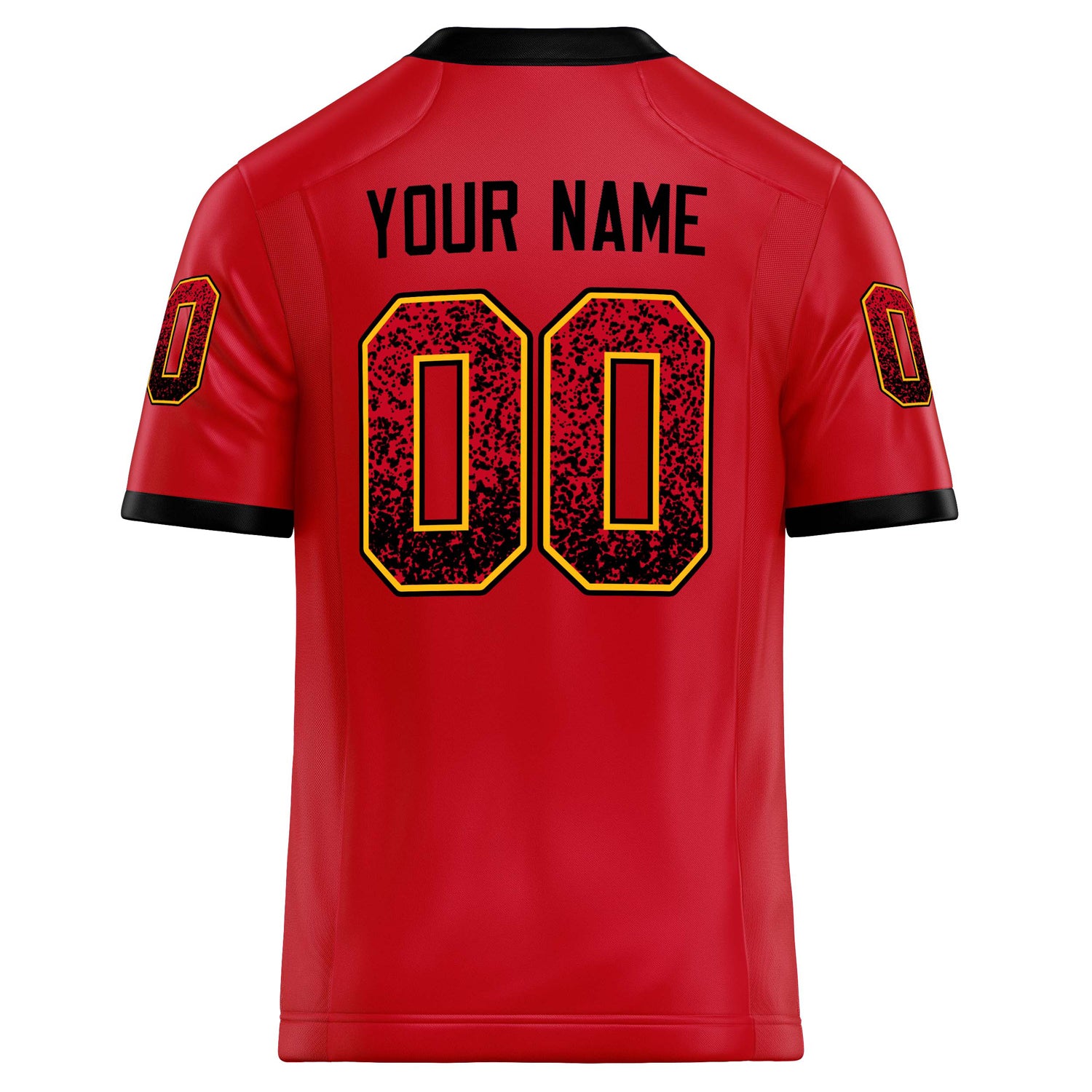 Personalized Scarlet & Navy Solid Colour Football Jersey