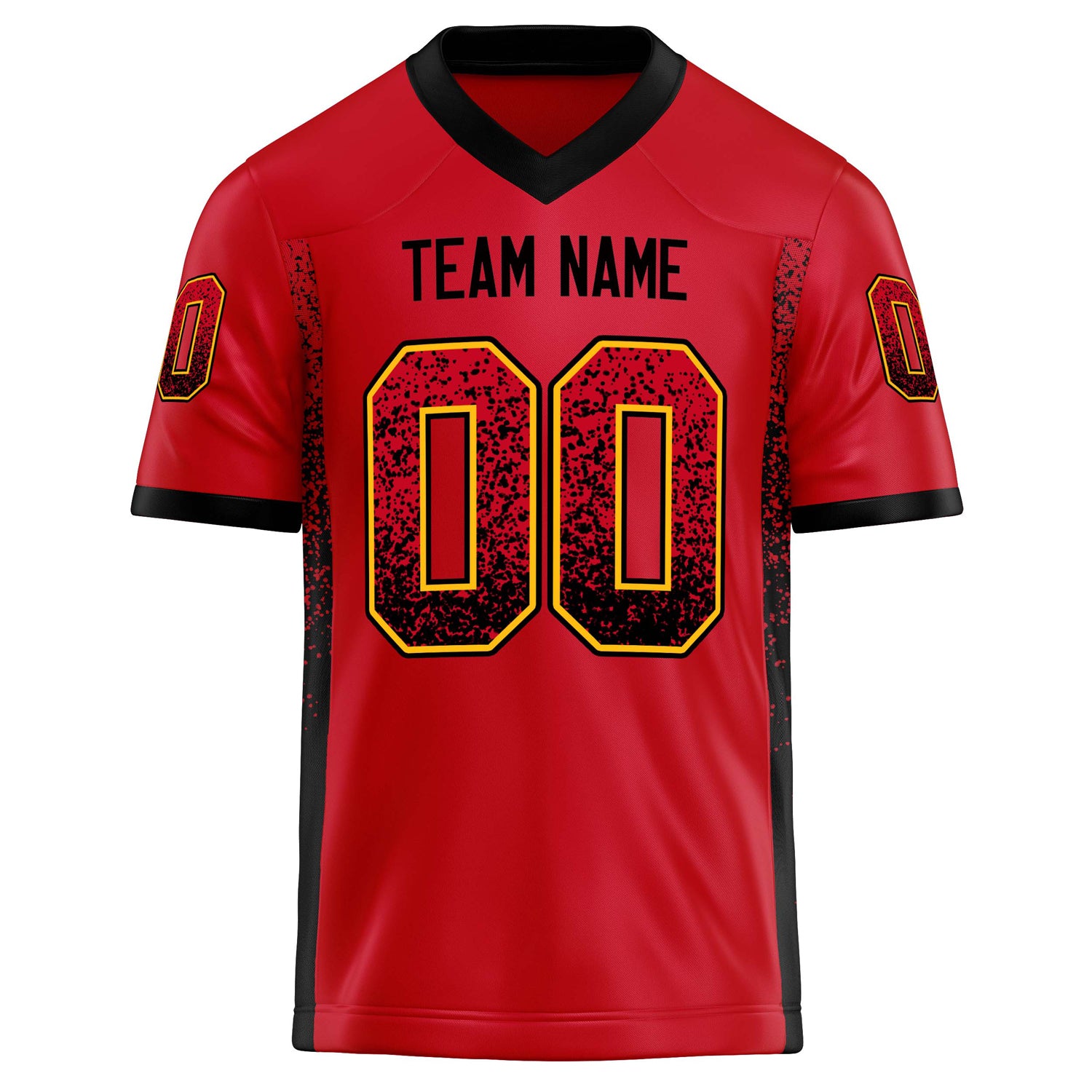 Personalized Scarlet & Navy Solid Colour Football Jersey