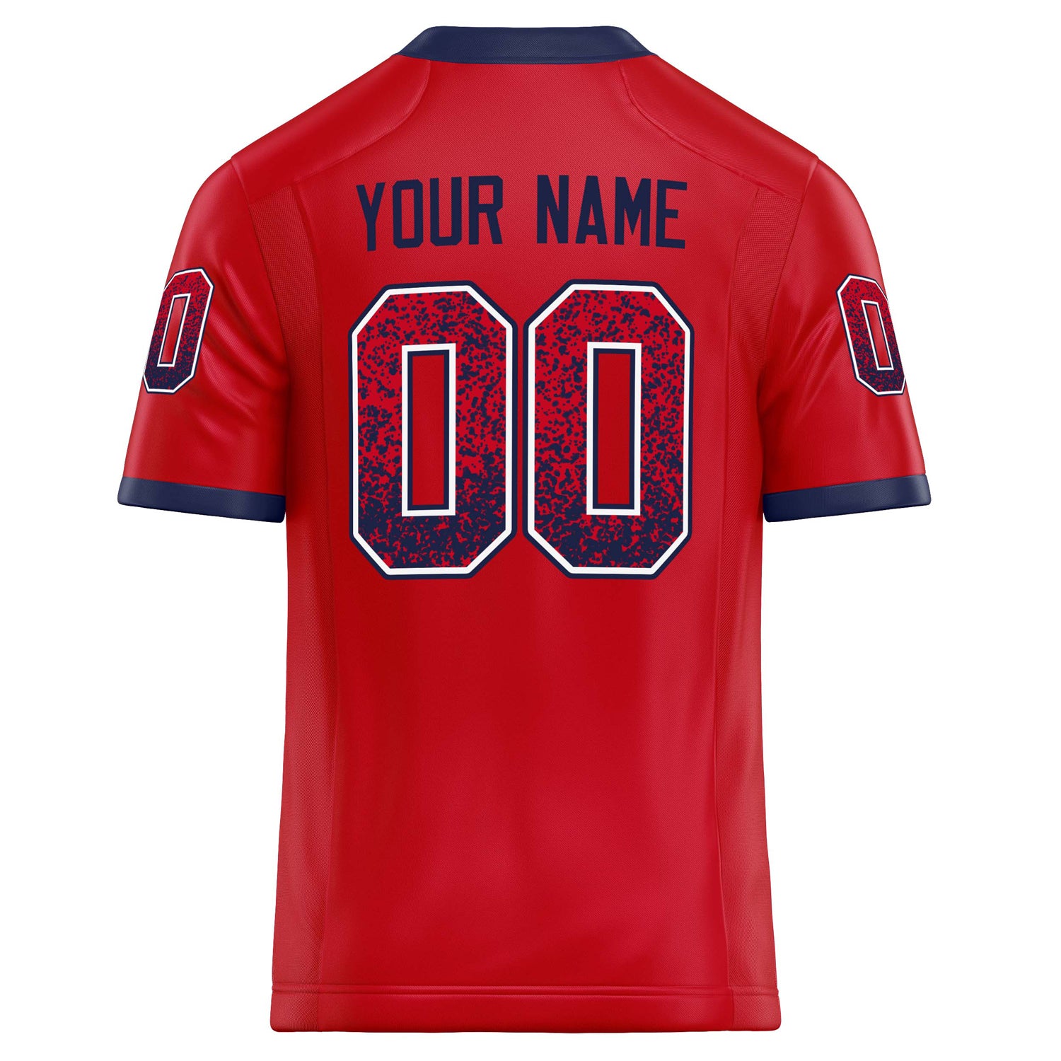 Personalized Scarlet & White Solid Colour Football Jersey