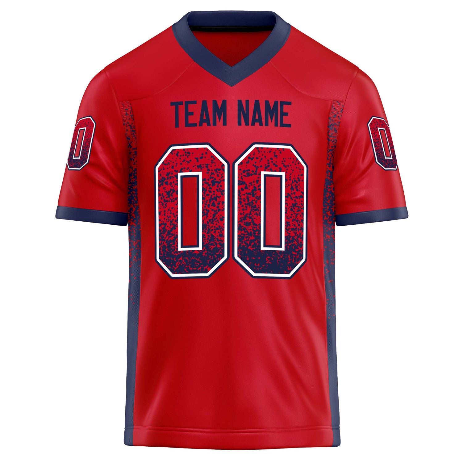 Personalized Scarlet & White Solid Colour Football Jersey
