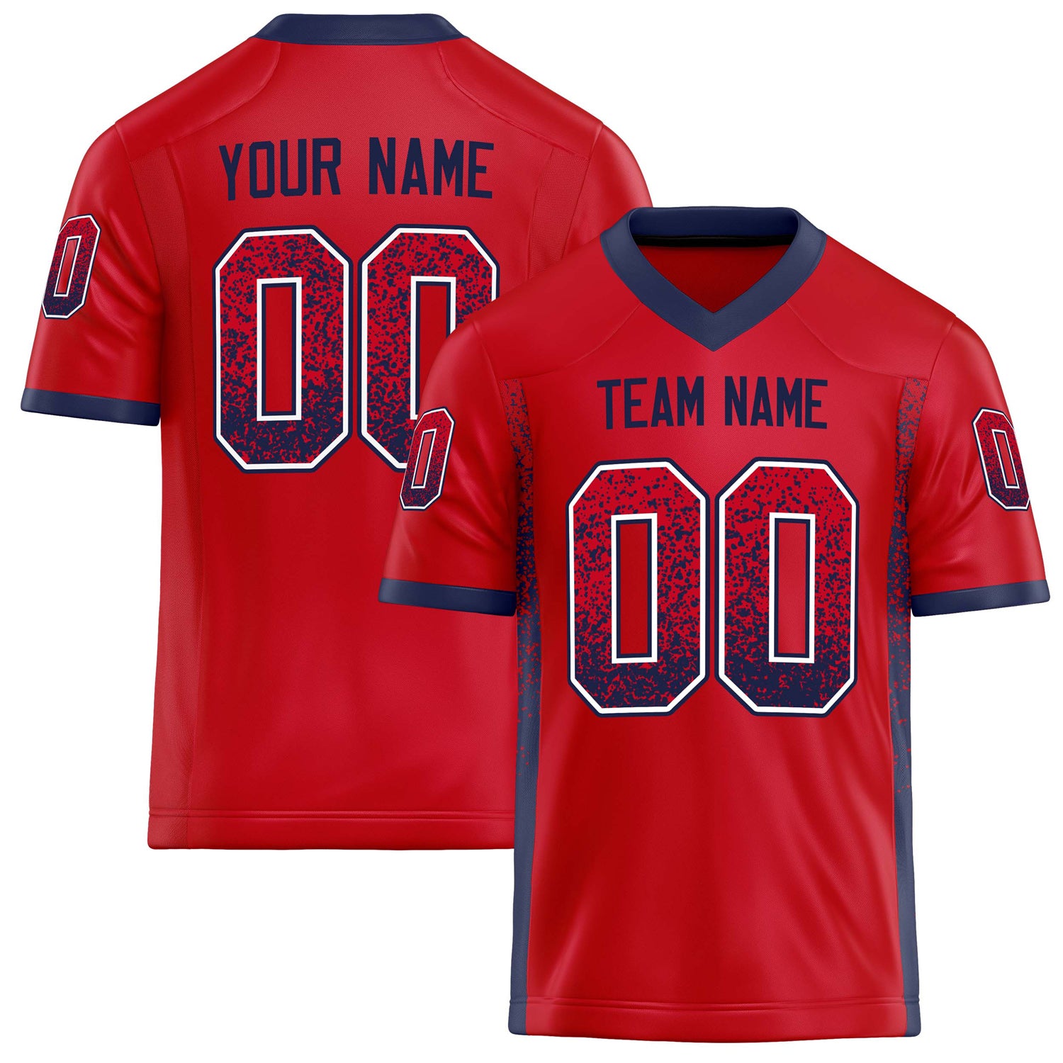 Personalized Scarlet White Solid Colour Football Jersey FT02240730SC498