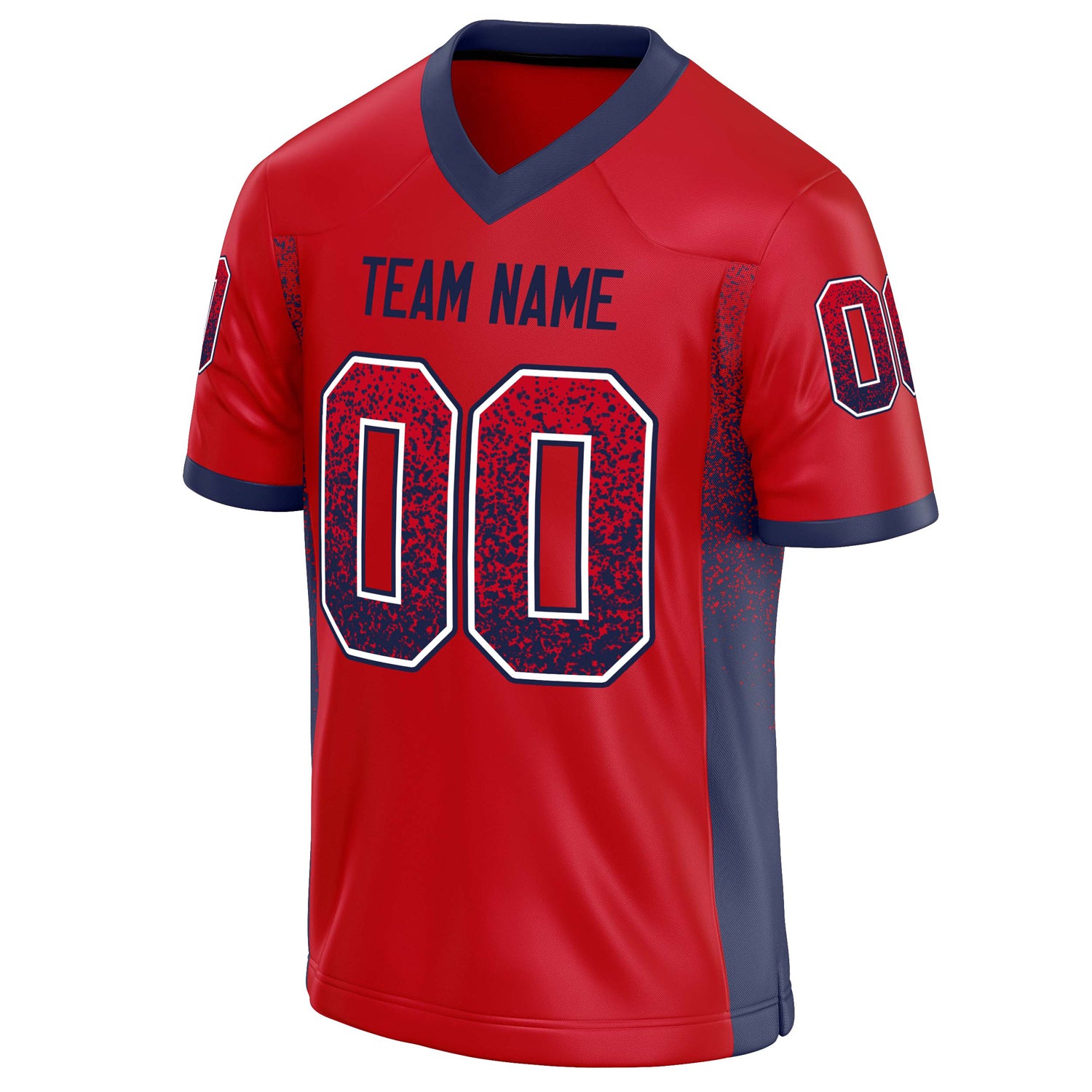 Personalized Scarlet & White Solid Colour Football Jersey