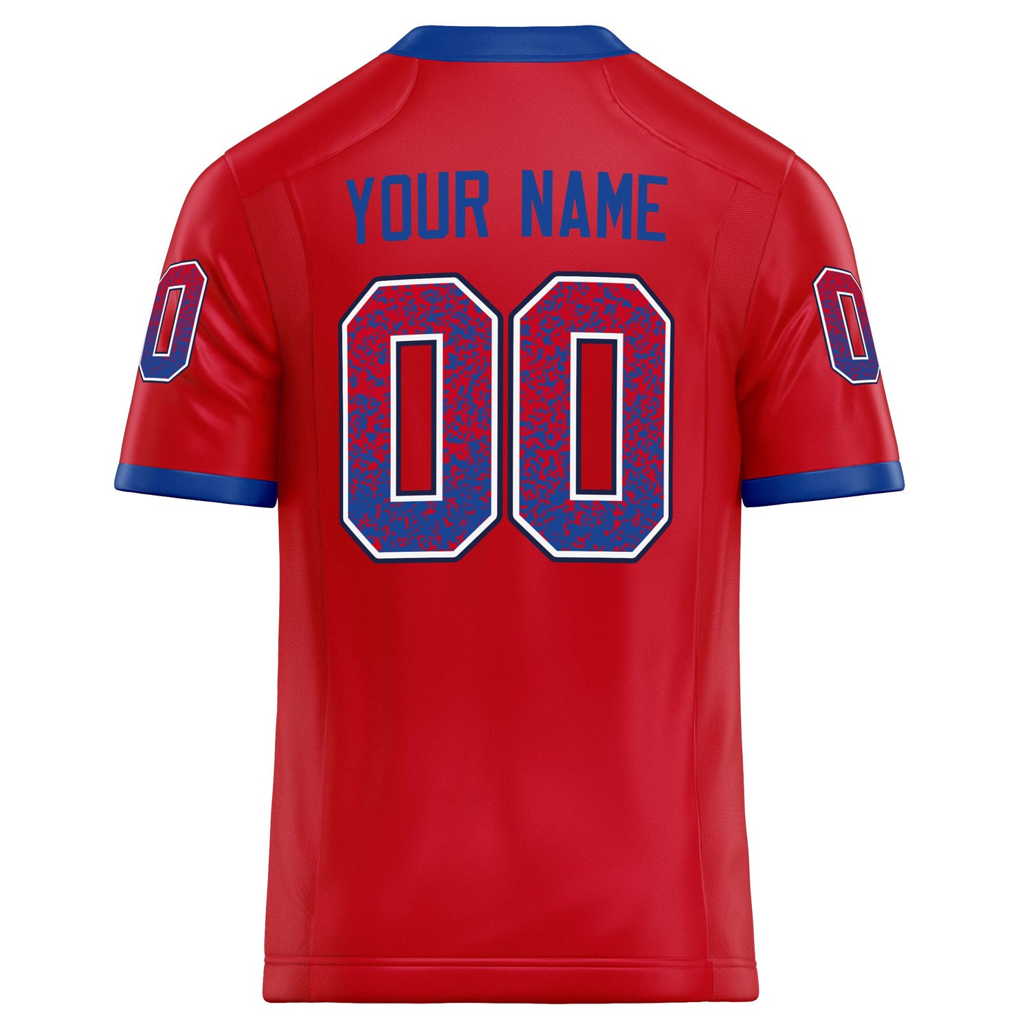 Personalized Scarlet & Royal Solid Colour Football Jersey