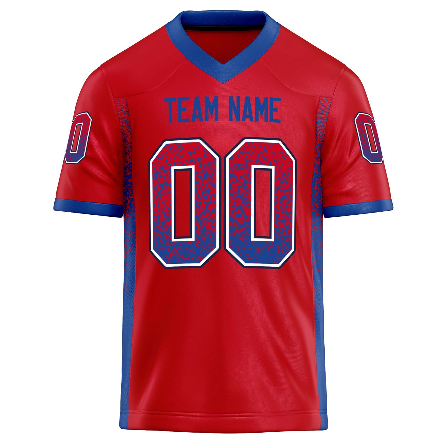 Personalized Scarlet & Royal Solid Colour Football Jersey