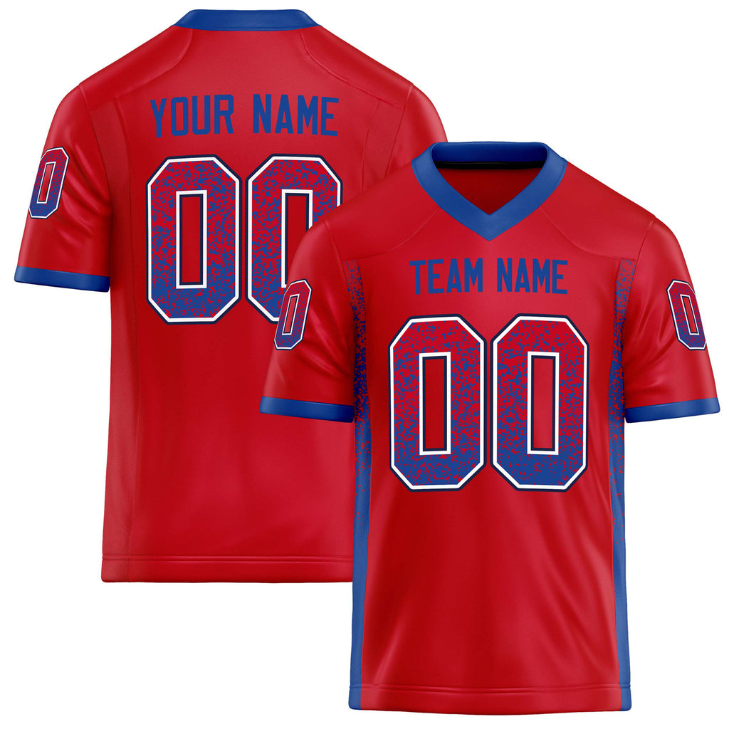 Personalized Scarlet Royal Solid Colour Football Jersey FT02240730SC499
