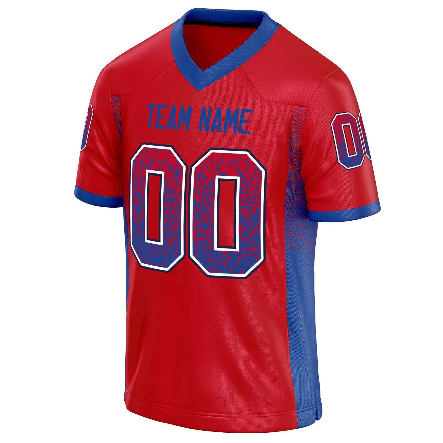 Personalized Scarlet & Royal Solid Colour Football Jersey