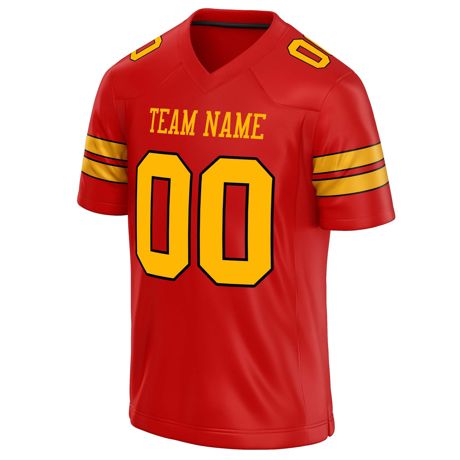 Personalized Scarlet & Gold Solid Colour Football Jersey