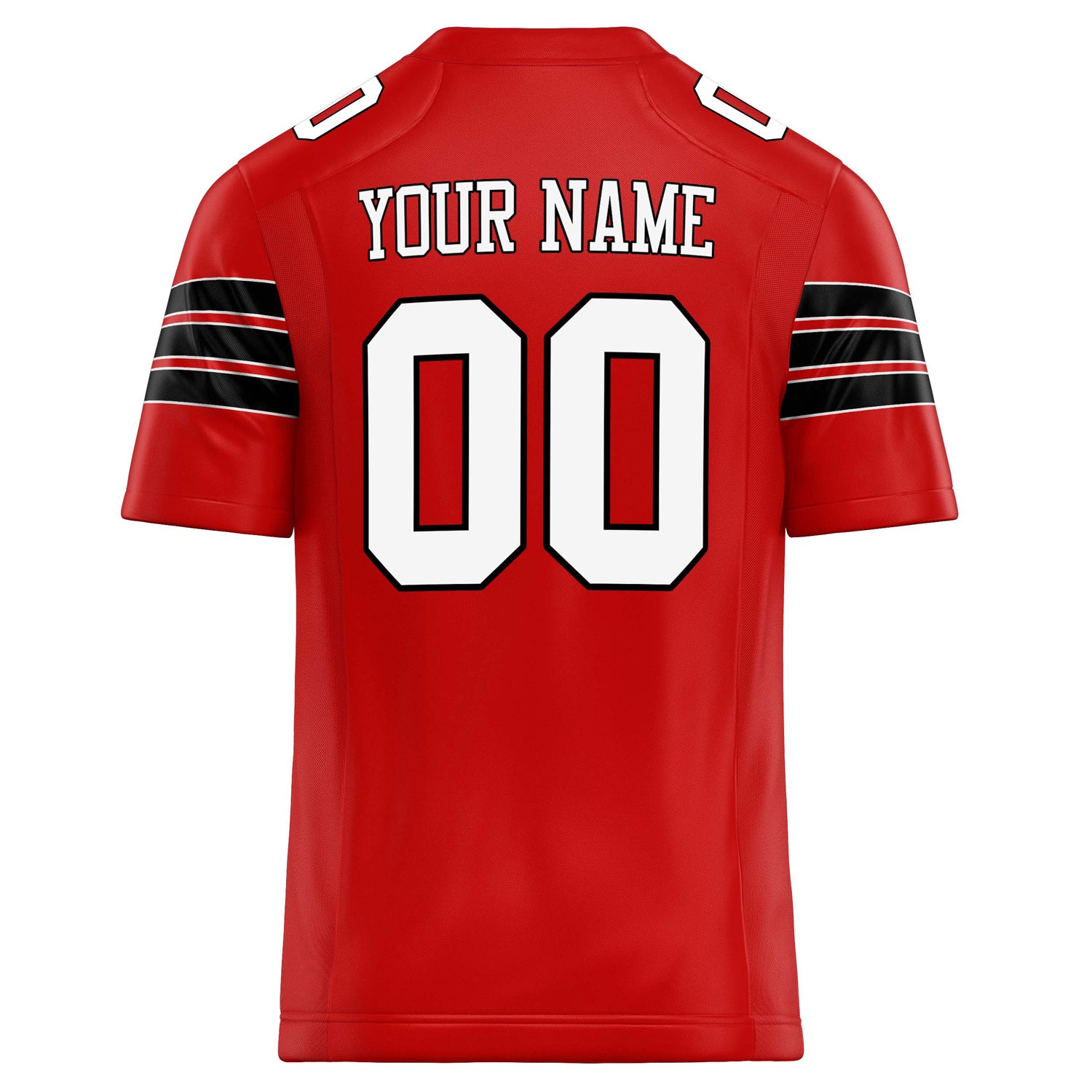 Personalized Scarlet & White Solid Colour Football Jersey