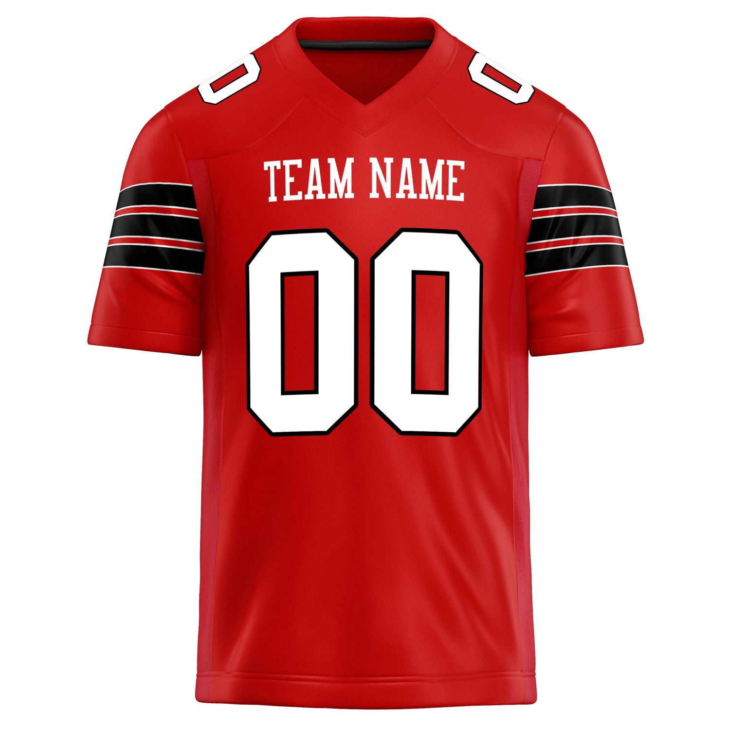 Personalized Scarlet & White Solid Colour Football Jersey