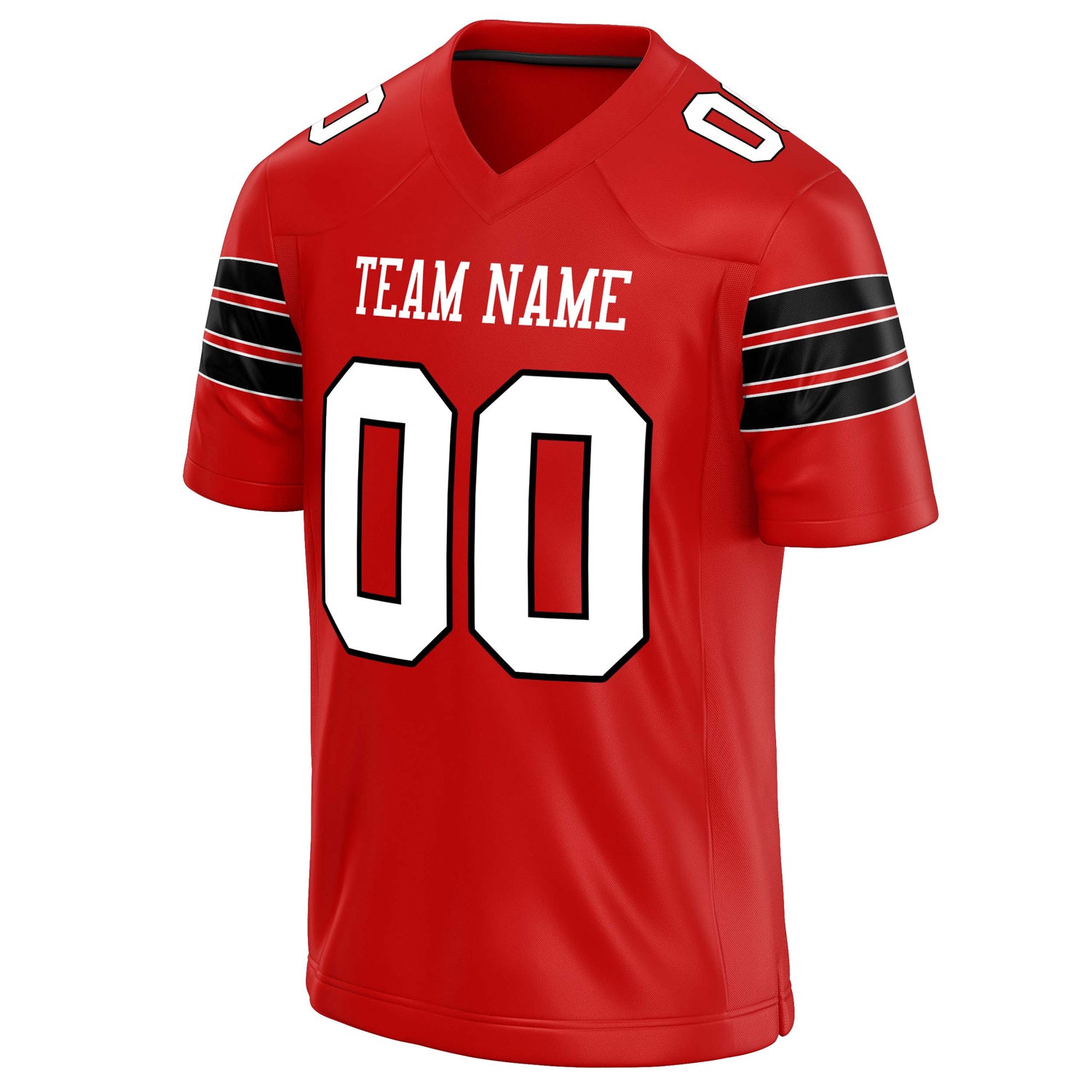 Personalized Scarlet & White Solid Colour Football Jersey