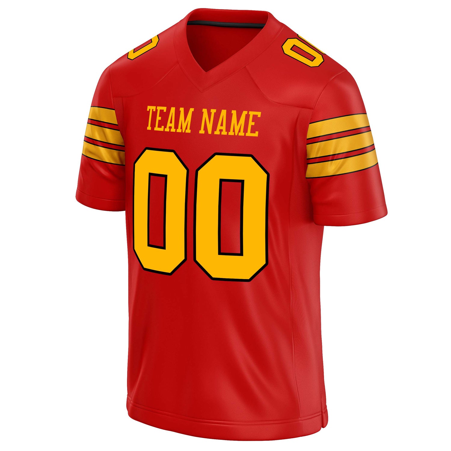 Personalized Scarlet & Gold Solid Colour Football Jersey
