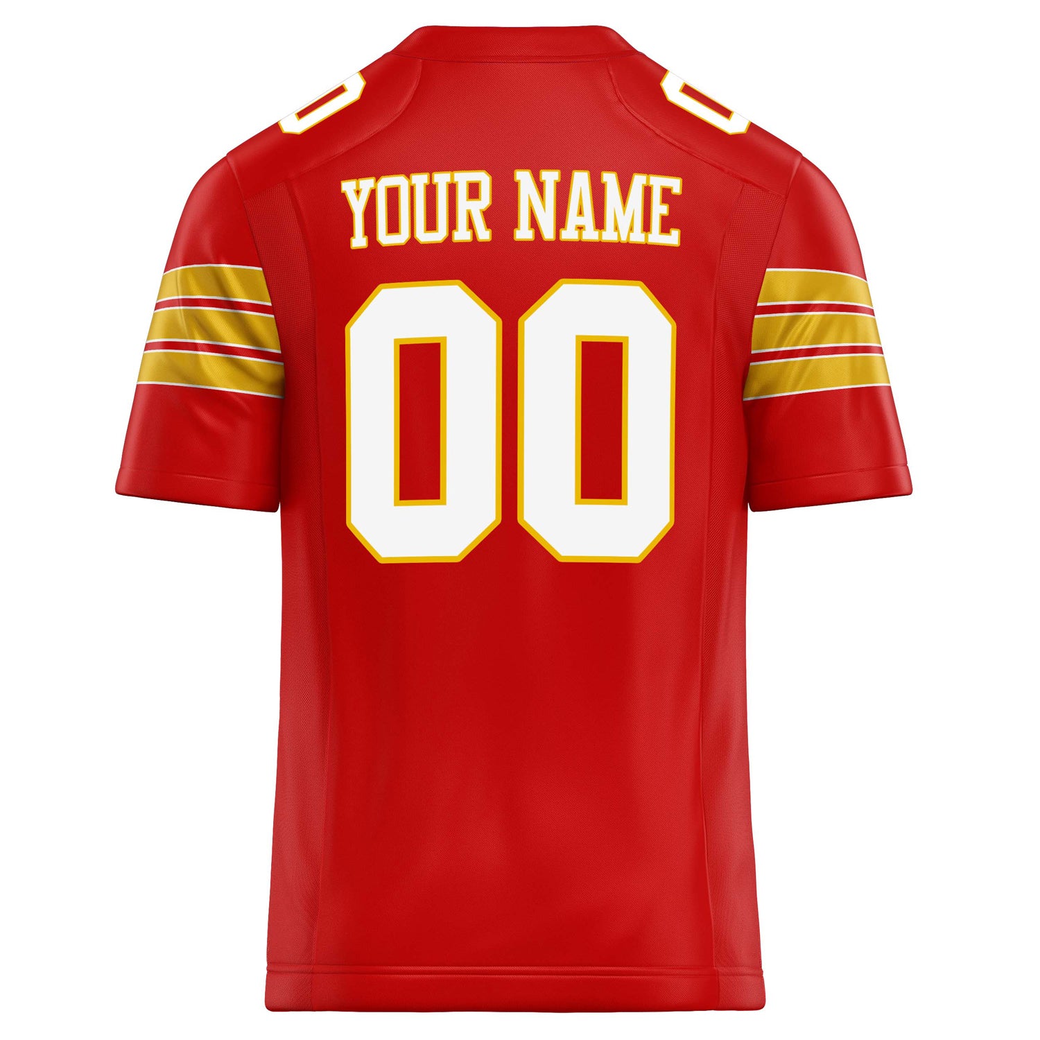 Personalized Scarlet & White Solid Colour Football Jersey