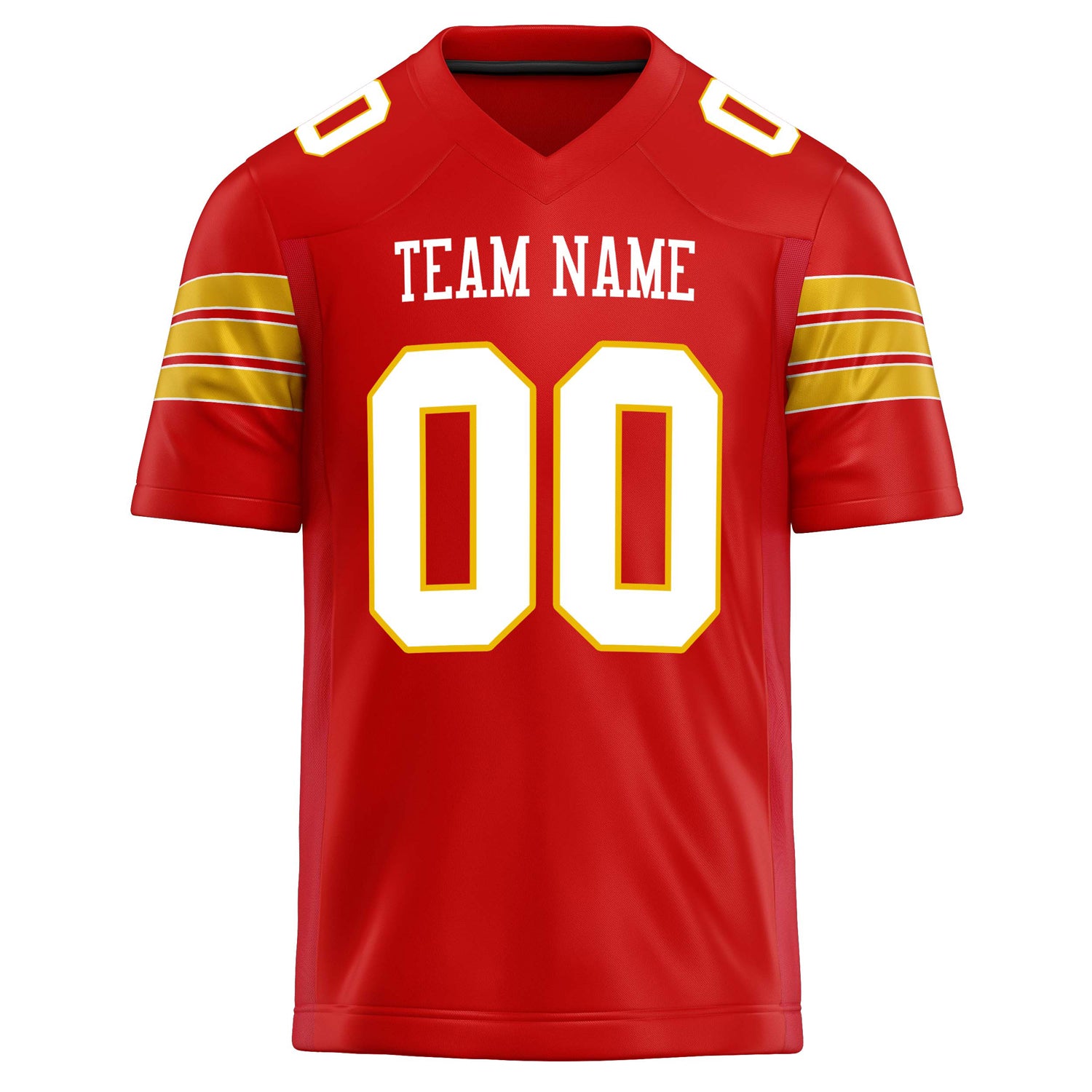 Personalized Scarlet & White Solid Colour Football Jersey