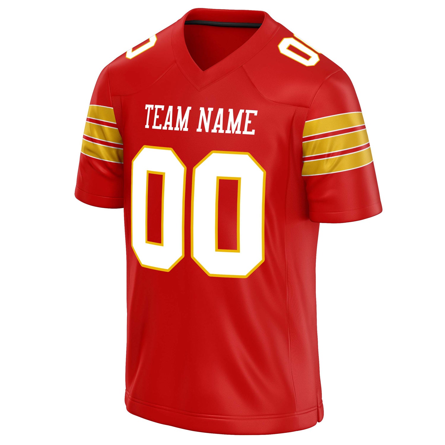 Personalized Scarlet & White Solid Colour Football Jersey