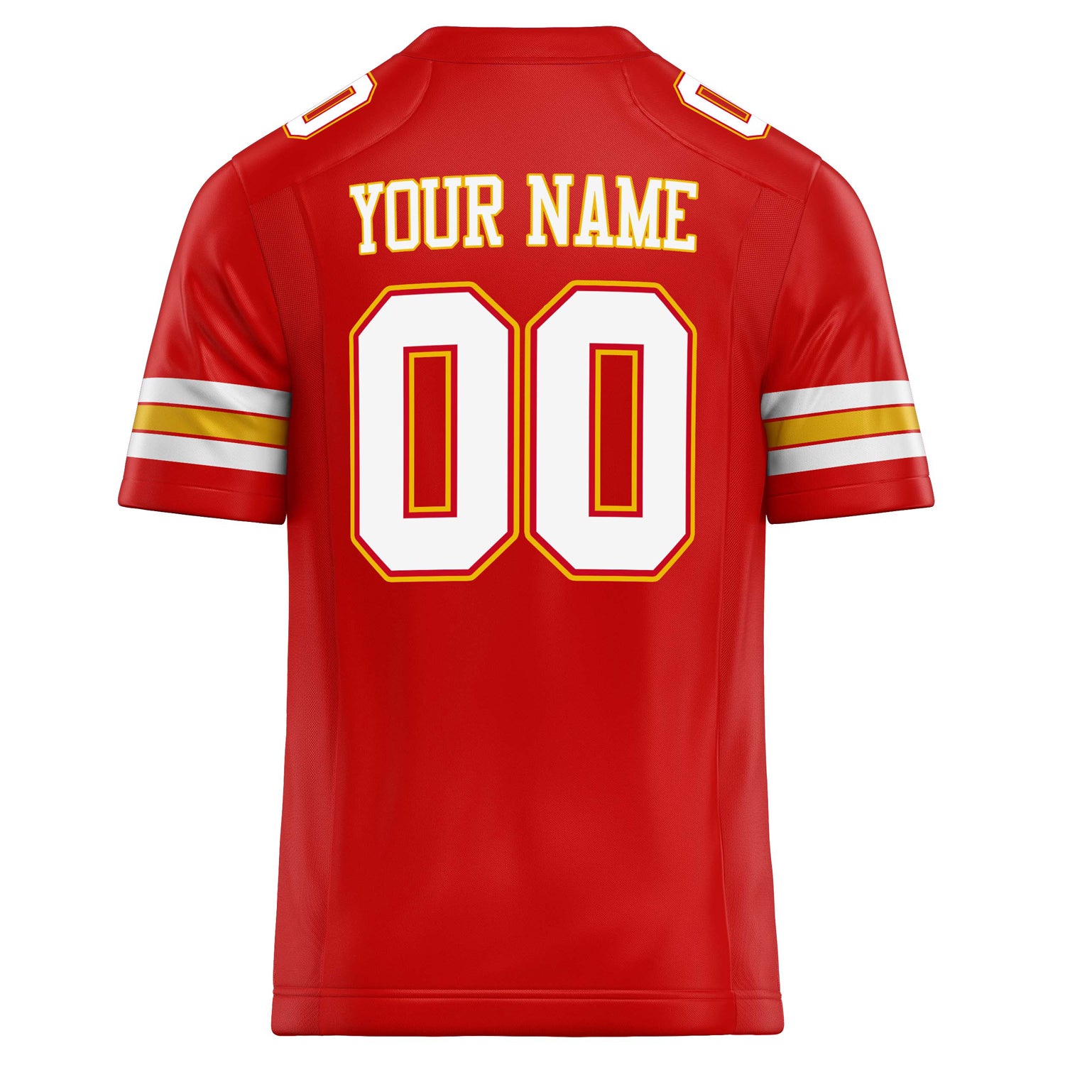 Personalized Scarlet & White Solid Colour Football Jersey