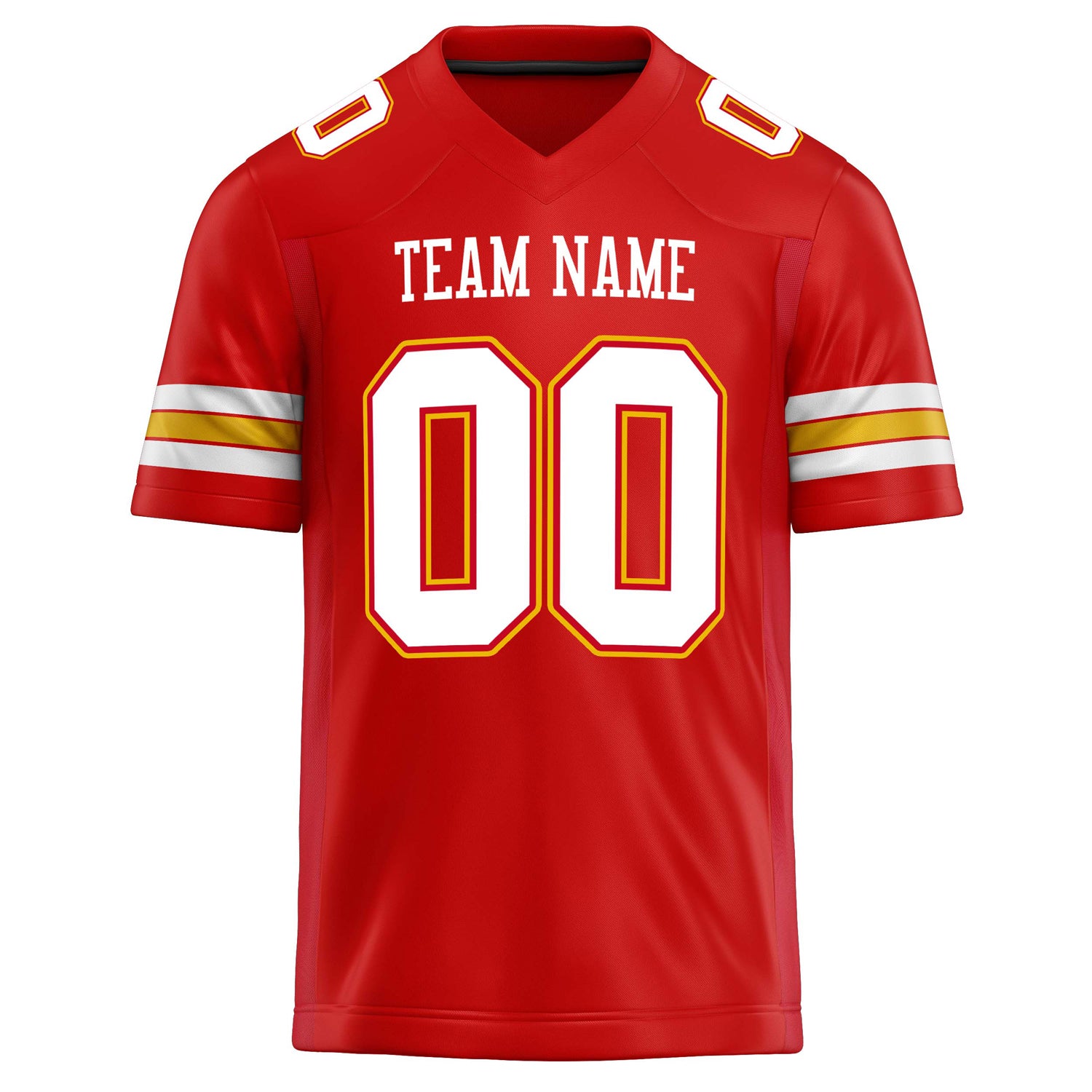 Personalized Scarlet & White Solid Colour Football Jersey