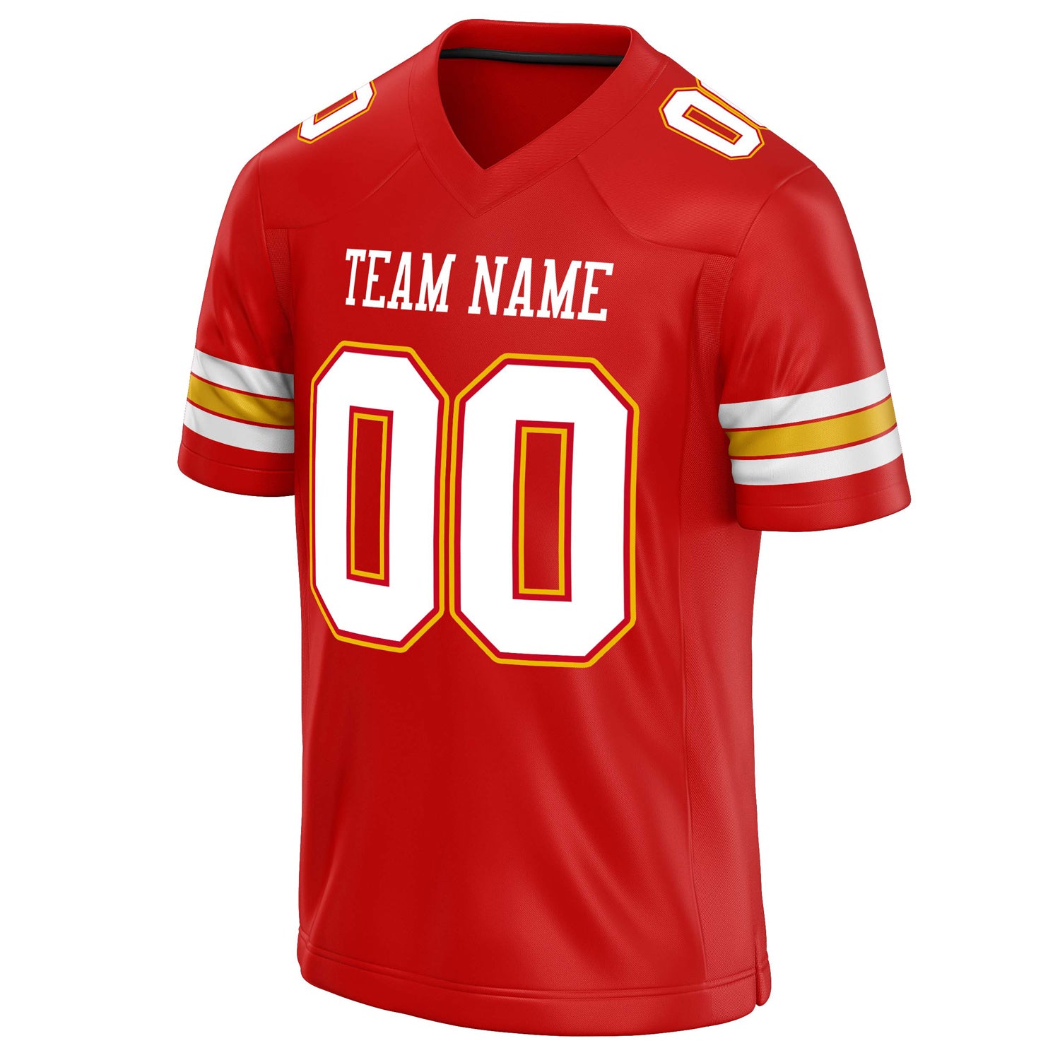 Personalized Scarlet & White Solid Colour Football Jersey