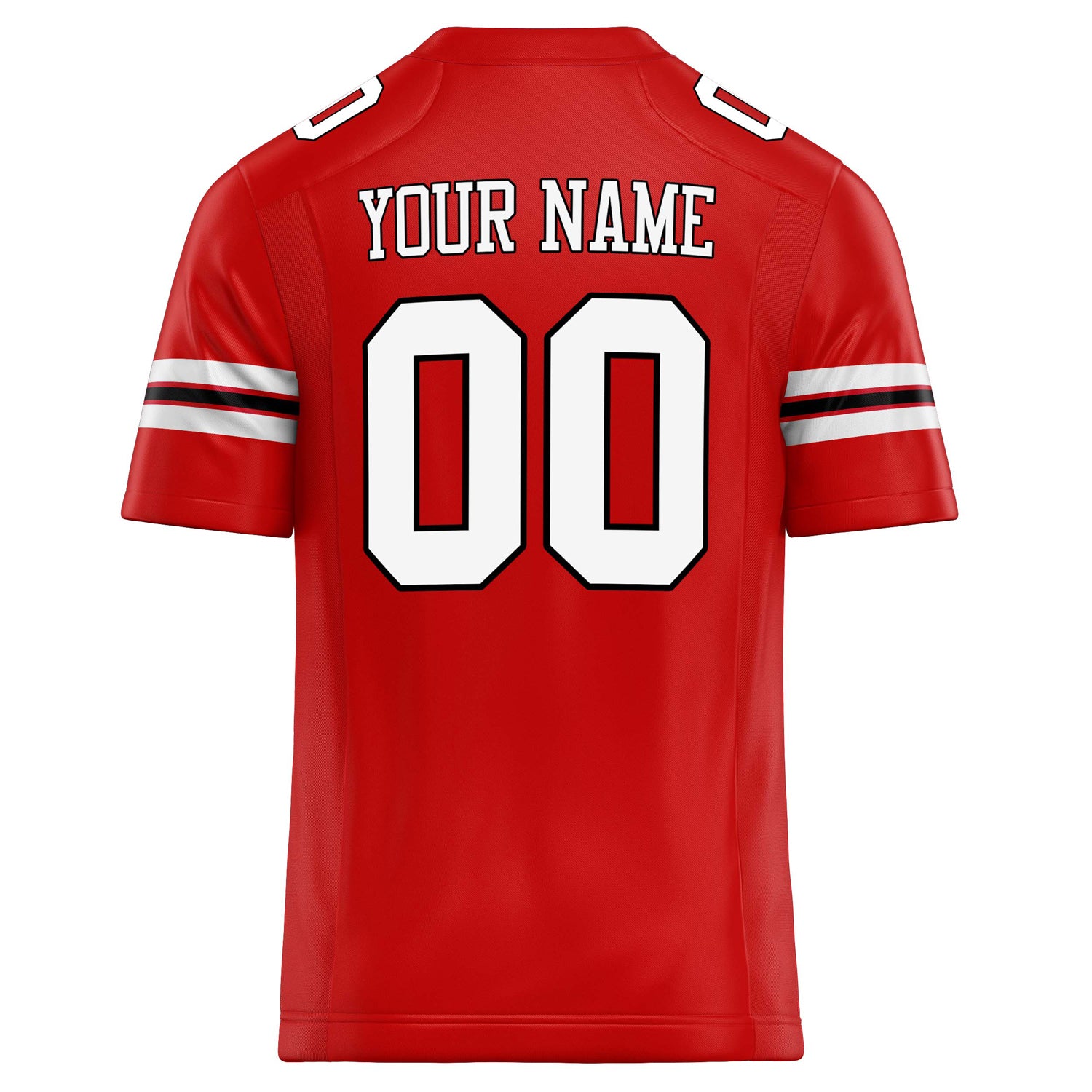 Personalized Scarlet & White Solid Colour Football Jersey