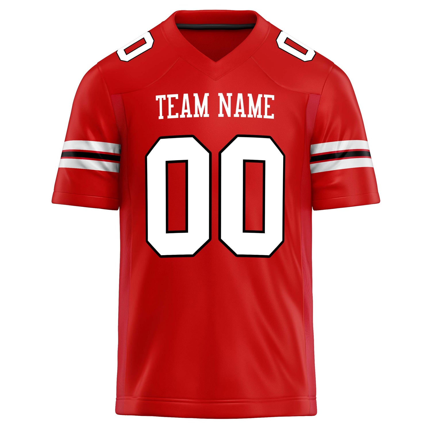 Personalized Scarlet & White Solid Colour Football Jersey