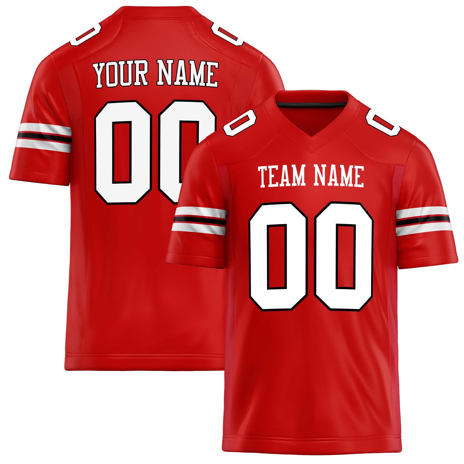 Personalized Scarlet White Solid Colour Football Jersey FT02240730SC508